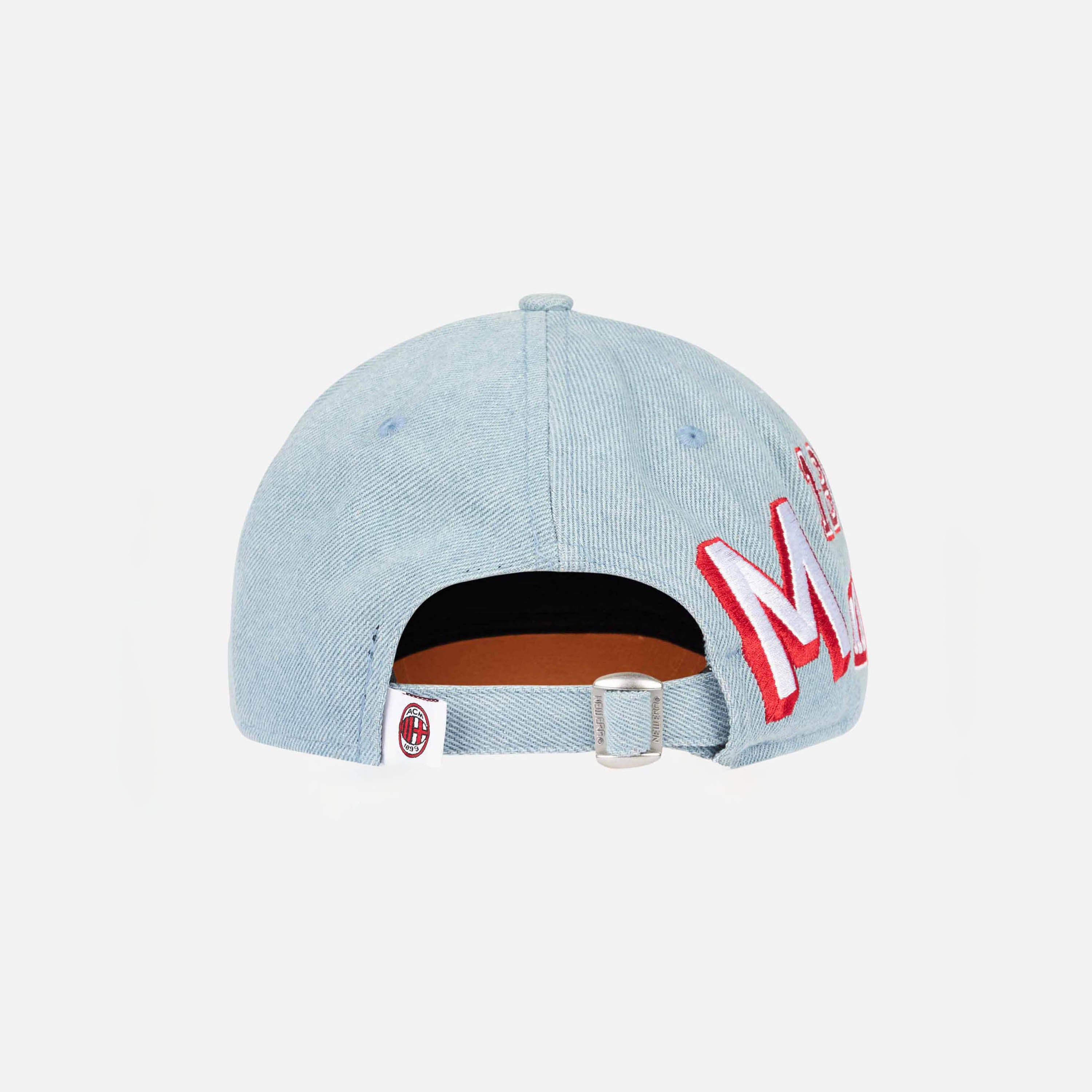 AC Milan 9FORTY New Era Cappello Denim Visiera Curva