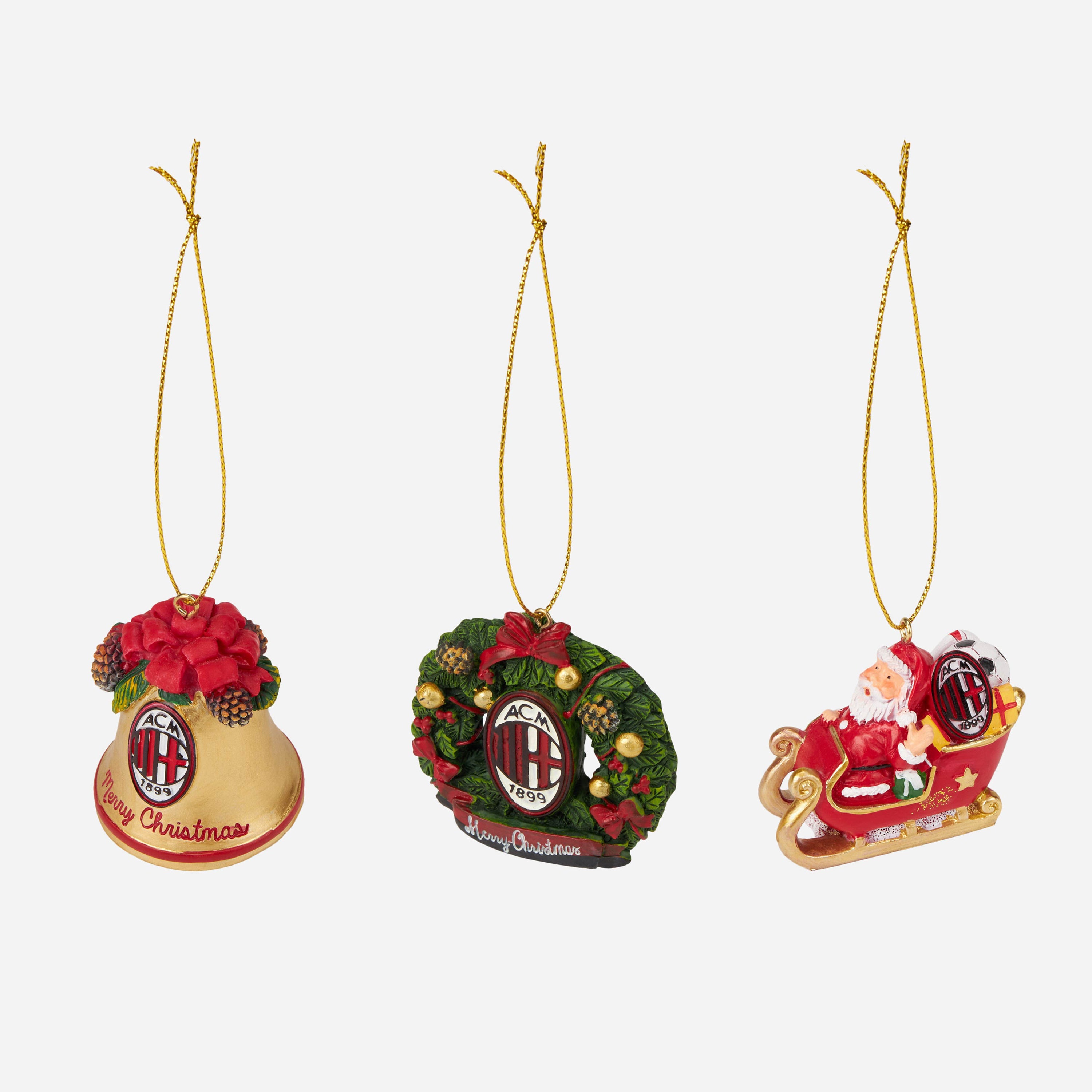 AC Milan Christmas Ornament Set decorazioni albero taglia unica