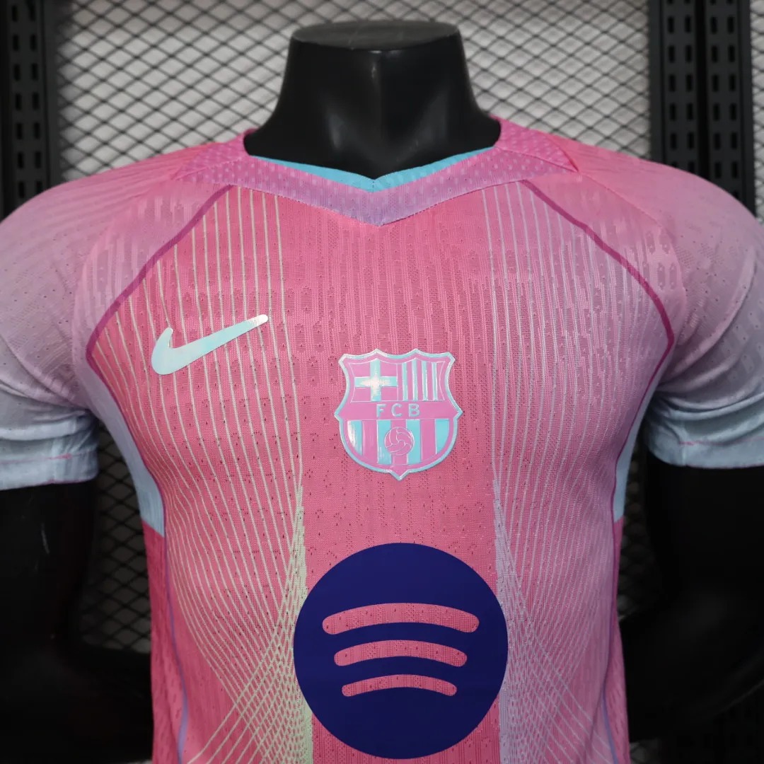 Barcellona Rosa 2025/26 Maglia Giocatore Retro S