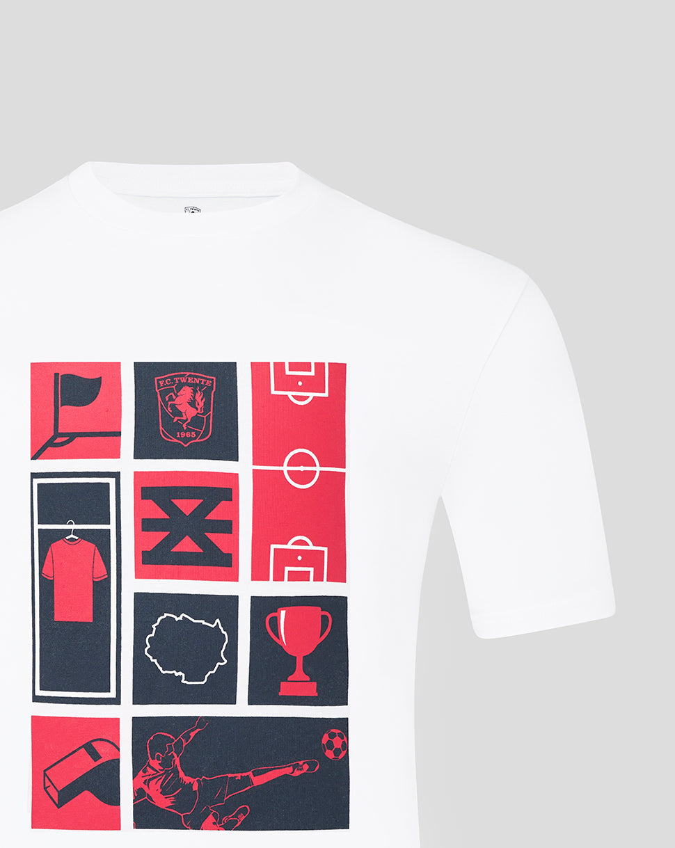 FC Twente Collage 25/26 t-shirt bianca adulto