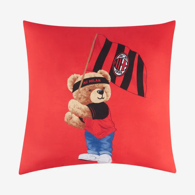AC Milan Teddy Pillow cuscino rosso 40x40 orsetto