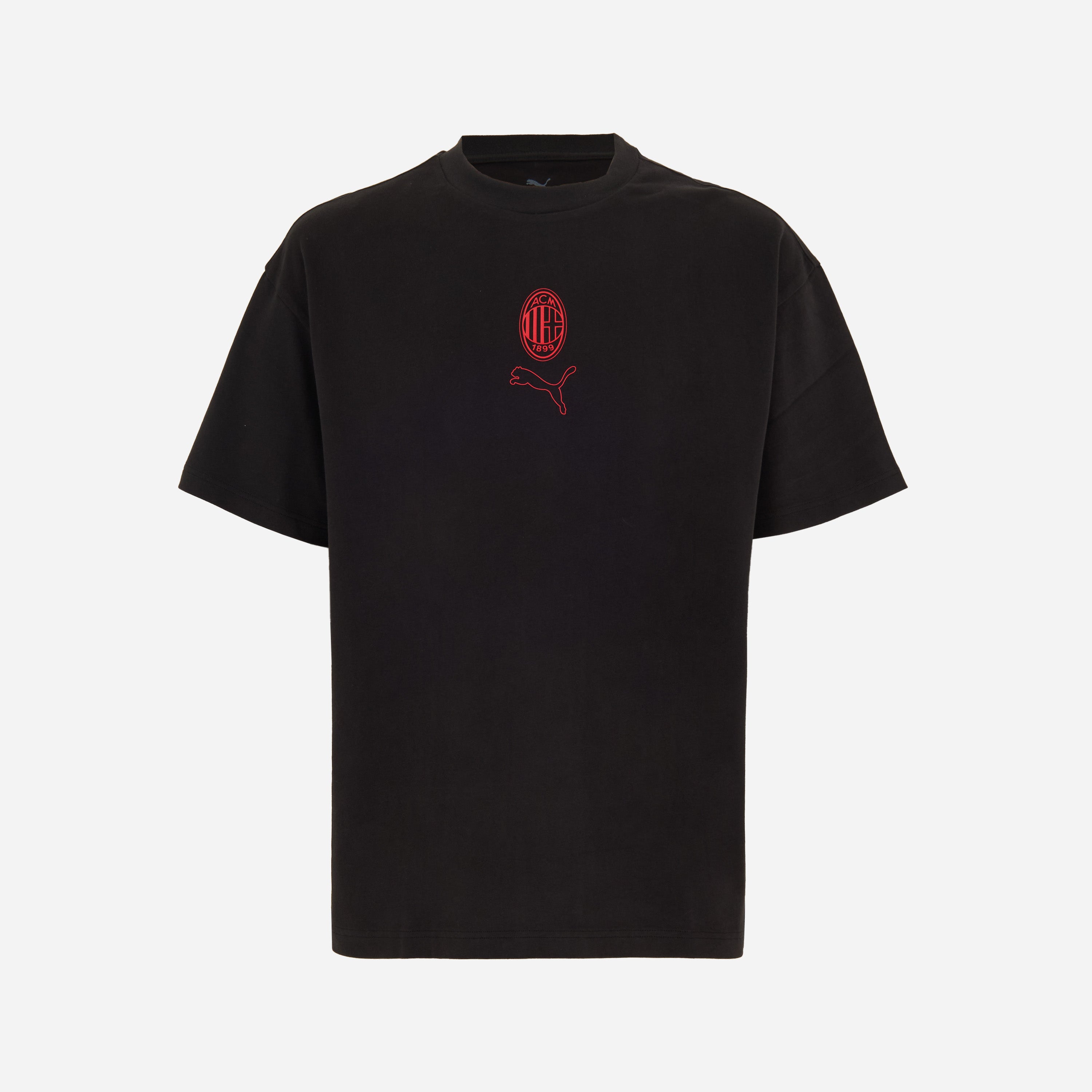 AC Milan Football Statement maglietta nera oversize cotone