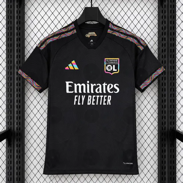 Lione Terza Maglia 2026/27 Nera - Maglia Calcio Onde
