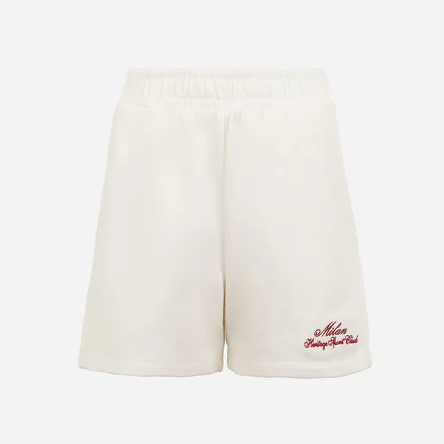 AC Milan Tute Sportive shorts donna bianchi ricamo cotone