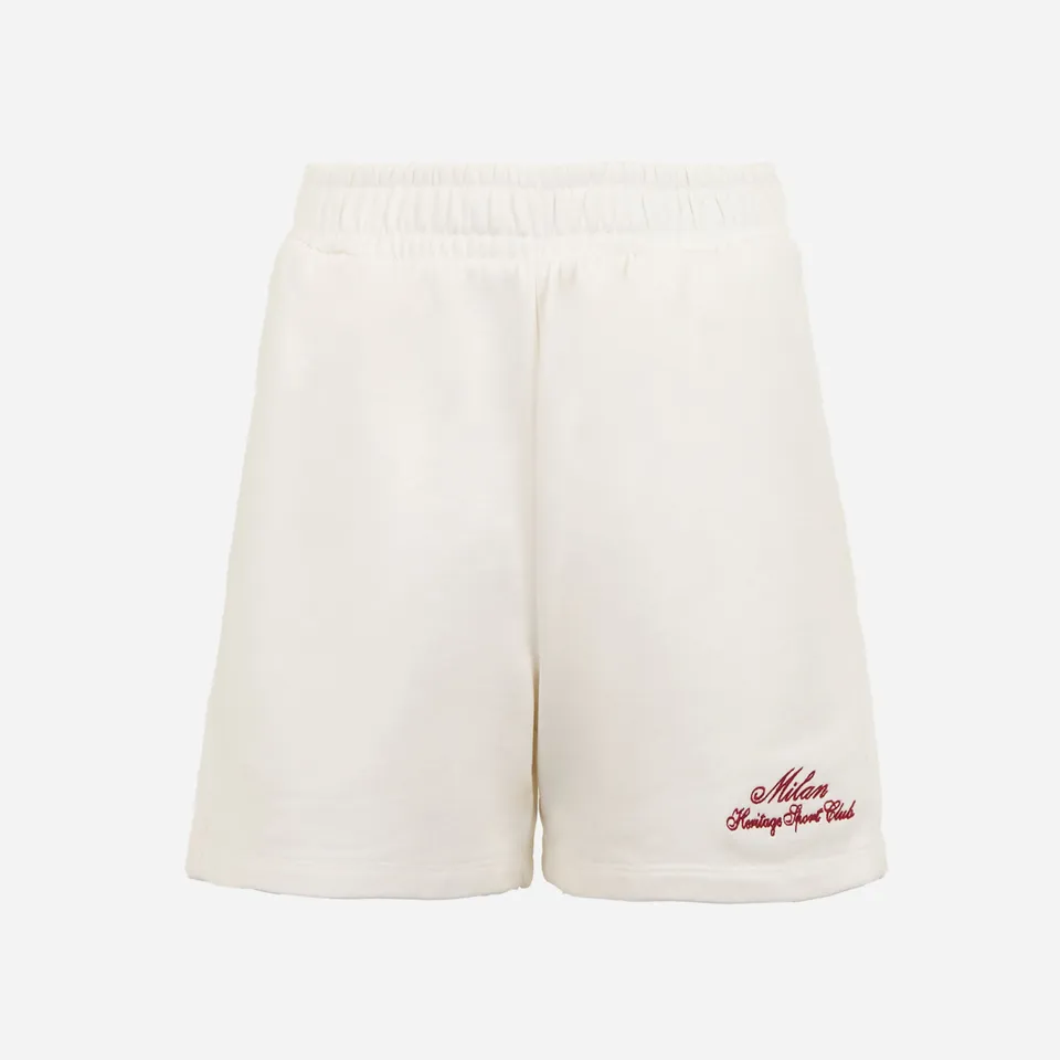 AC Milan Tute Sportive shorts donna bianchi ricamo cotone