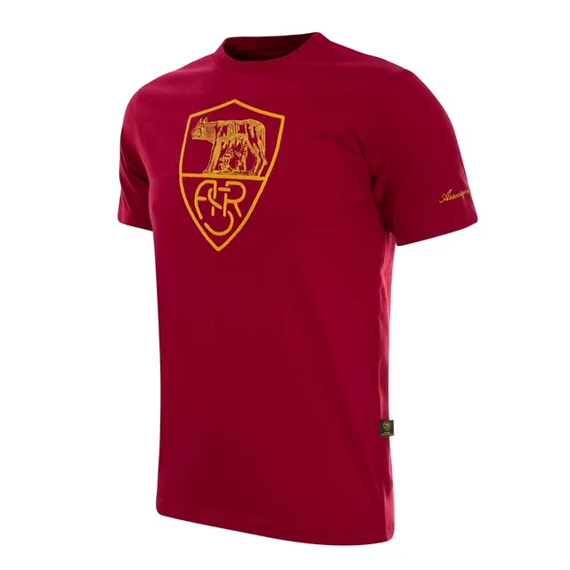 Roma Fanshop Heritage T-Shirt Maglietta Cotone Nera Ufficiale