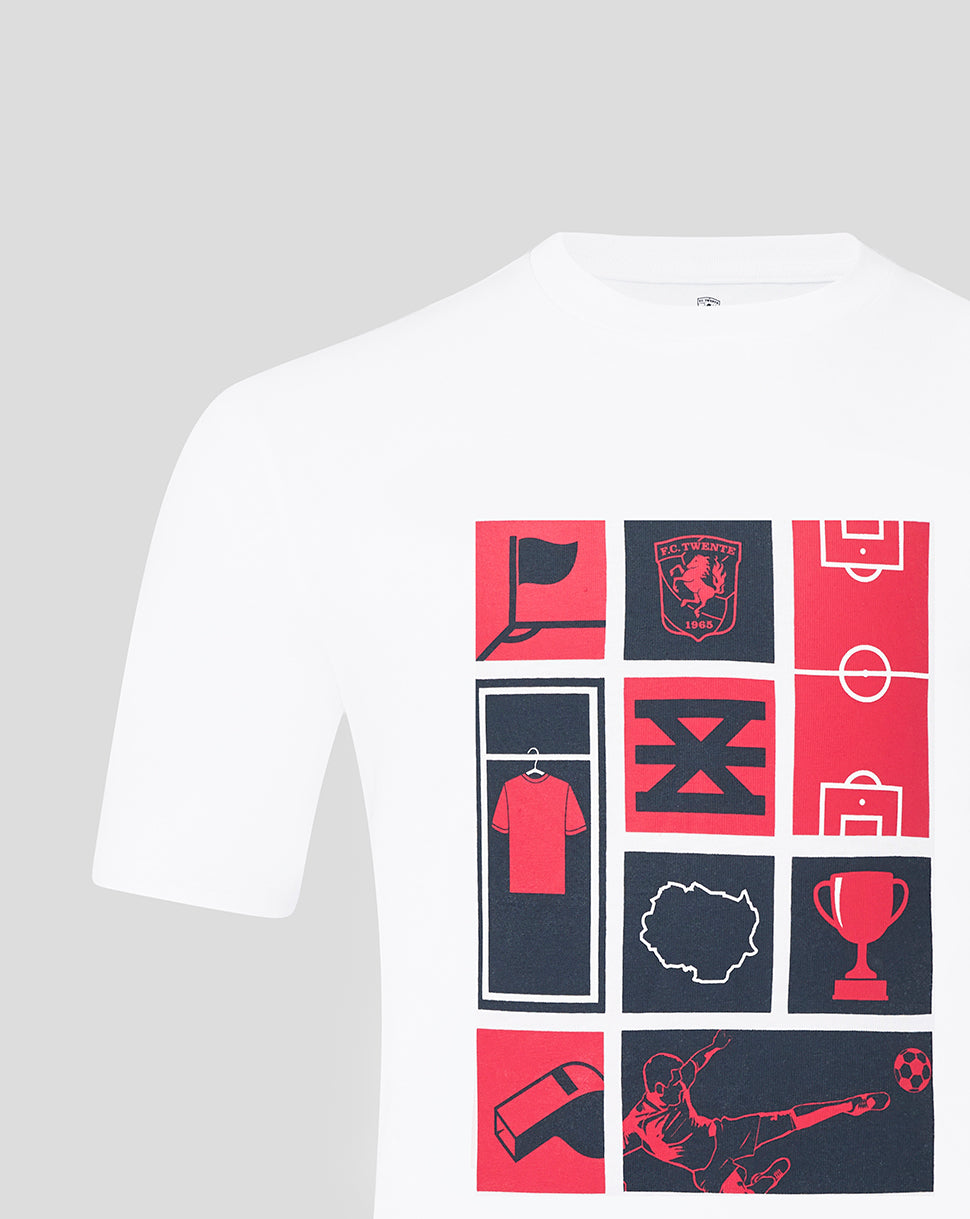 FC Twente Collage 25/26 t-shirt bianca adulto