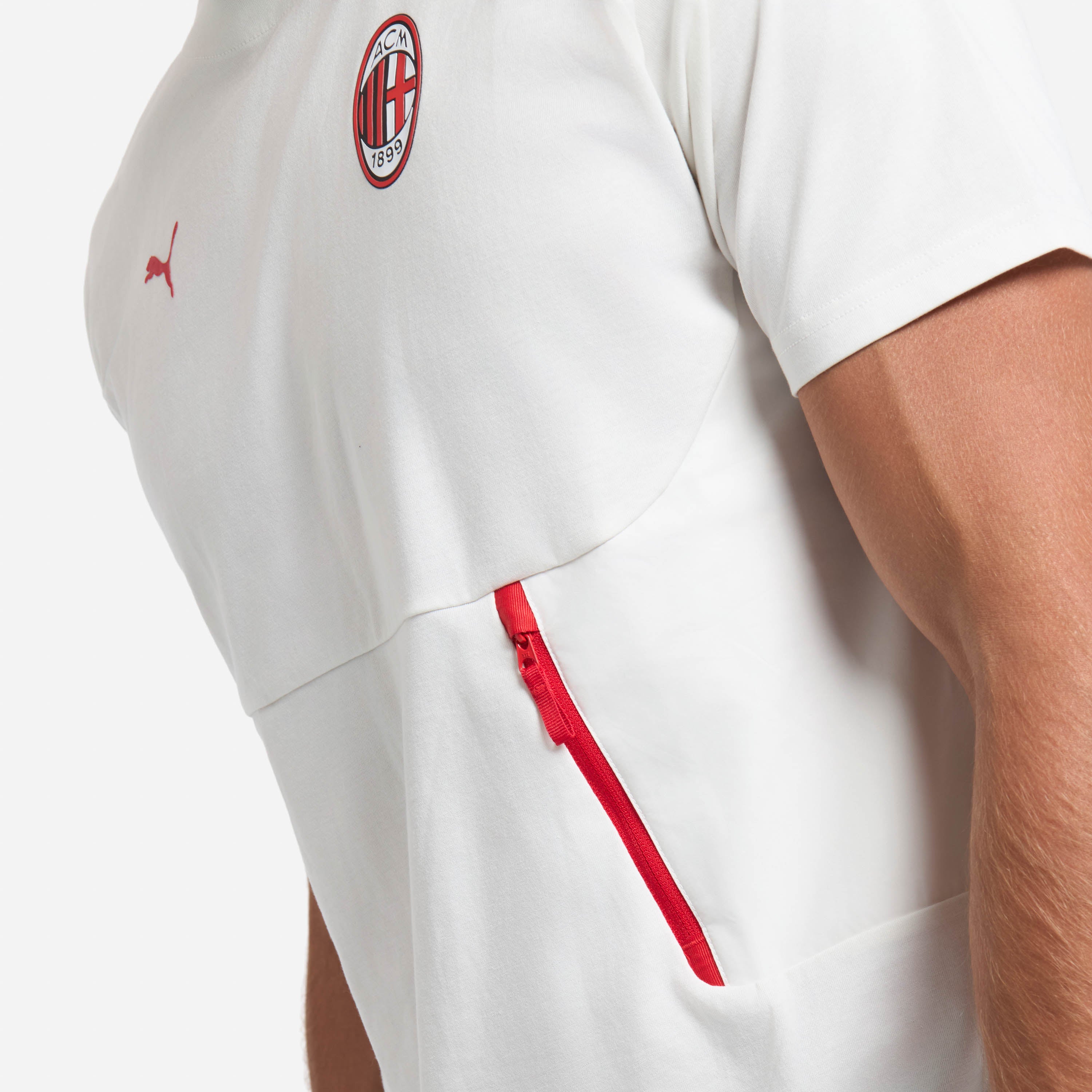 AC Milan Pumatech 2026/27 T-shirt uomo bianca cotone
