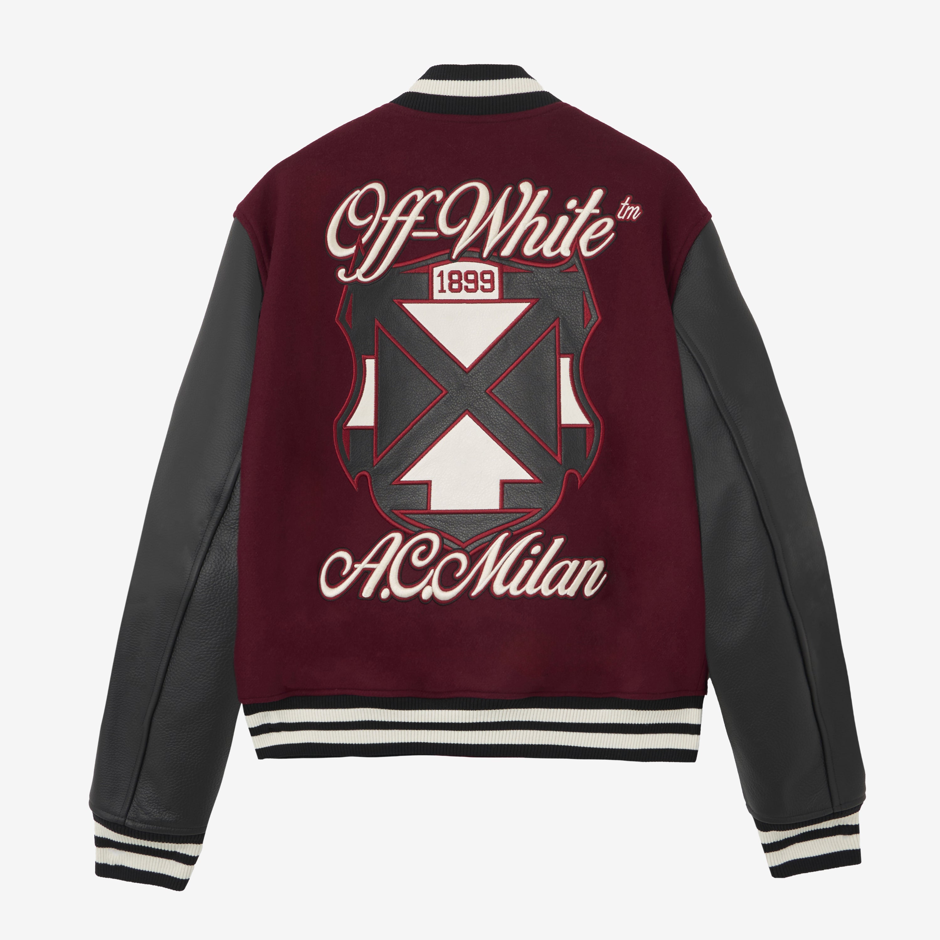 AC Milan Varsity Off-White giacca uomo bordeaux lana M