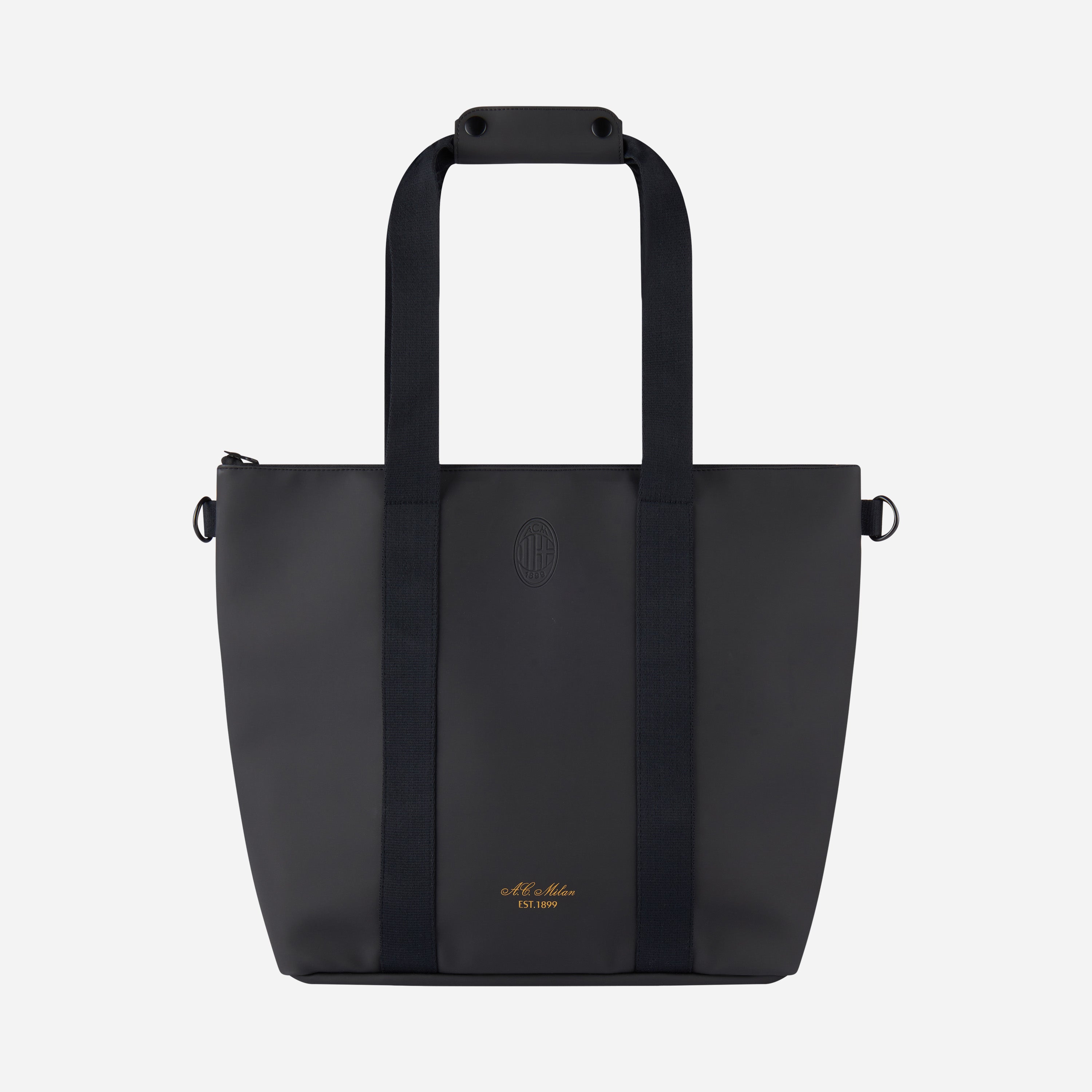 AC Milan Borsa Tote bag impermeabile nera 46x32x20 cm