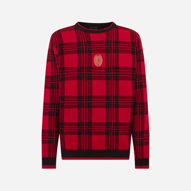 AC Milan Tartan maglione natale rosso 125 anni unisex