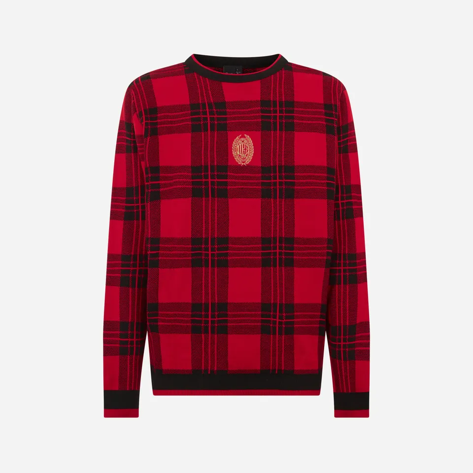 AC Milan Tartan maglione natale rosso 125 anni unisex