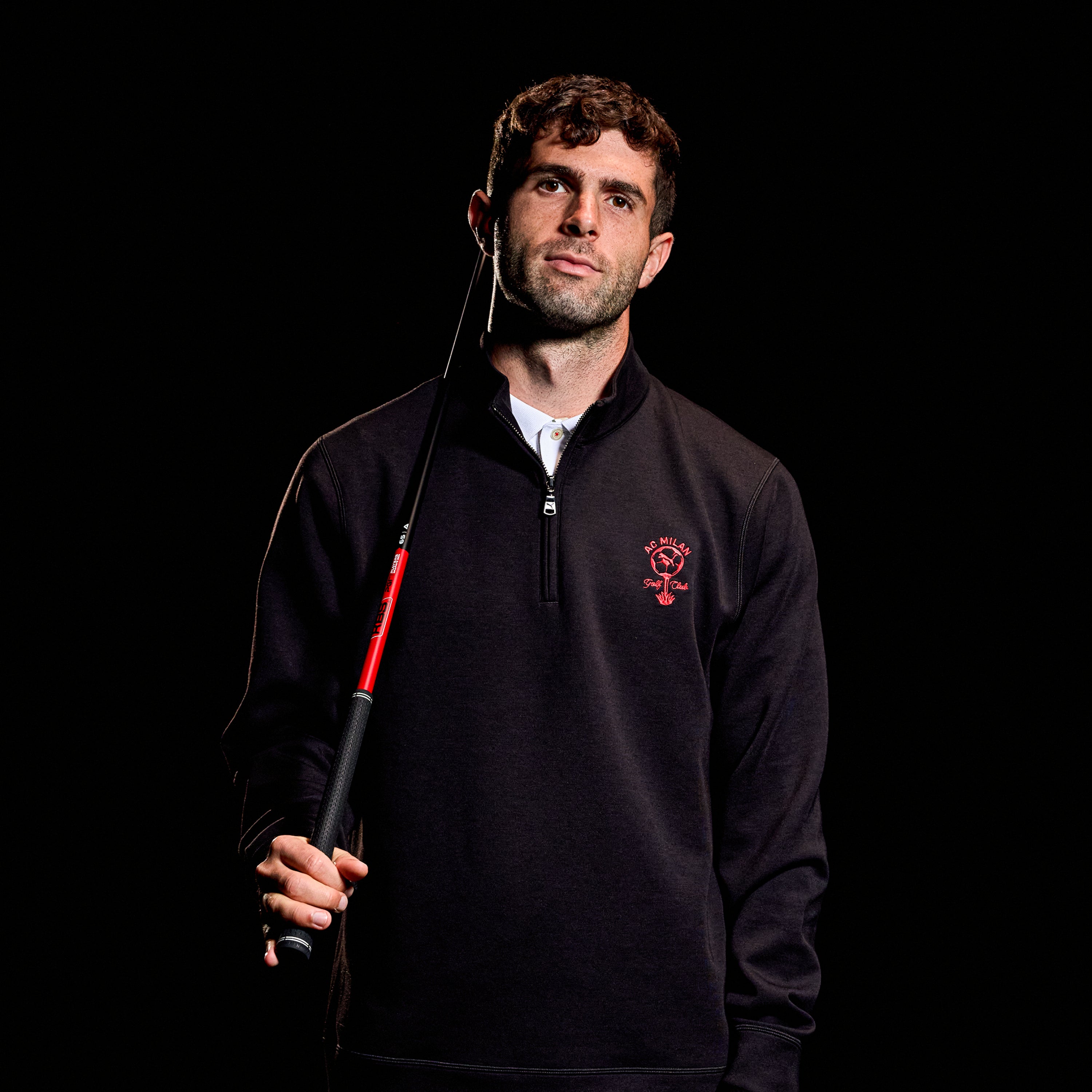 AC Milan Puma x ACM Golf Club felpa nera 1/4 zip uomo