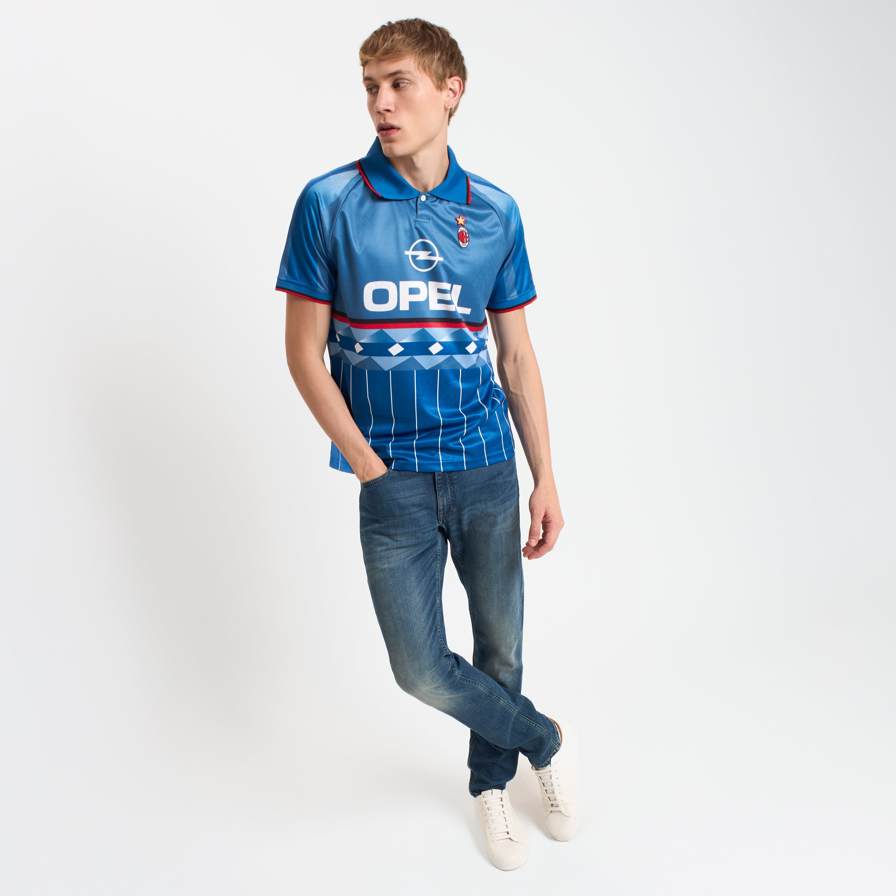 AC Milan Fourth maglia retro 1995/96 uomo blu