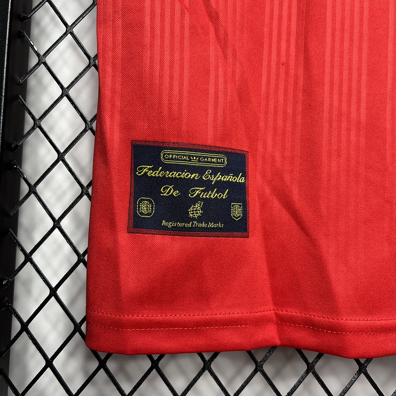 Tifoso Store Spagna 1996 prima maglia calcio retro rossa colletto