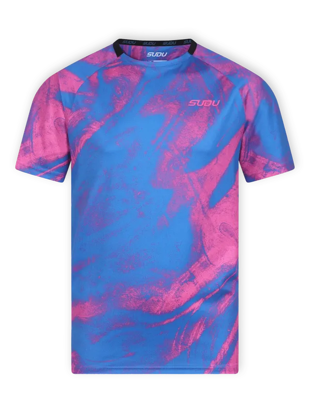 Wales SUDU SPT 01 Play t-shirt training blu rosa