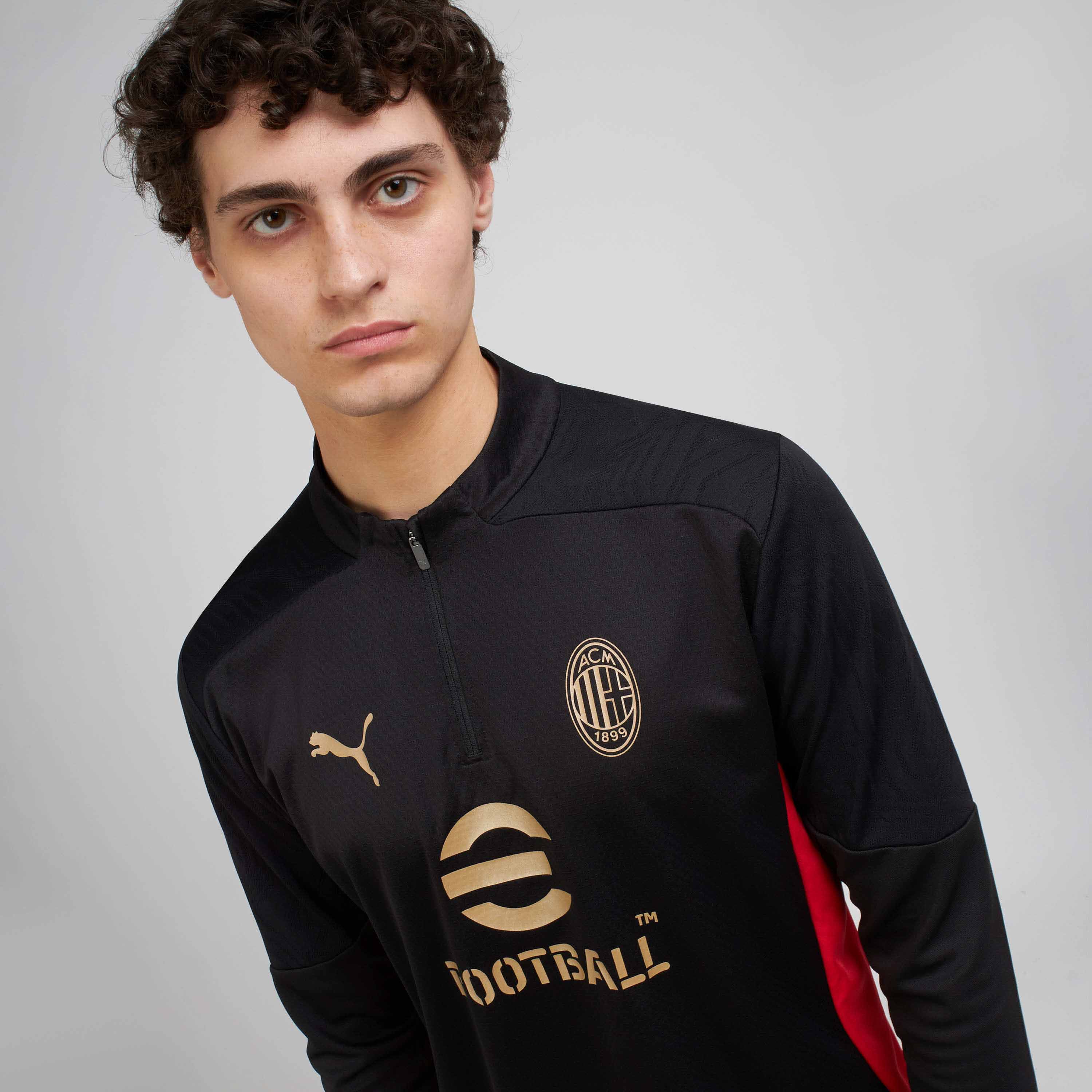 AC Milan Training 2024/25 felpa 1/4 zip uomo manica lunga