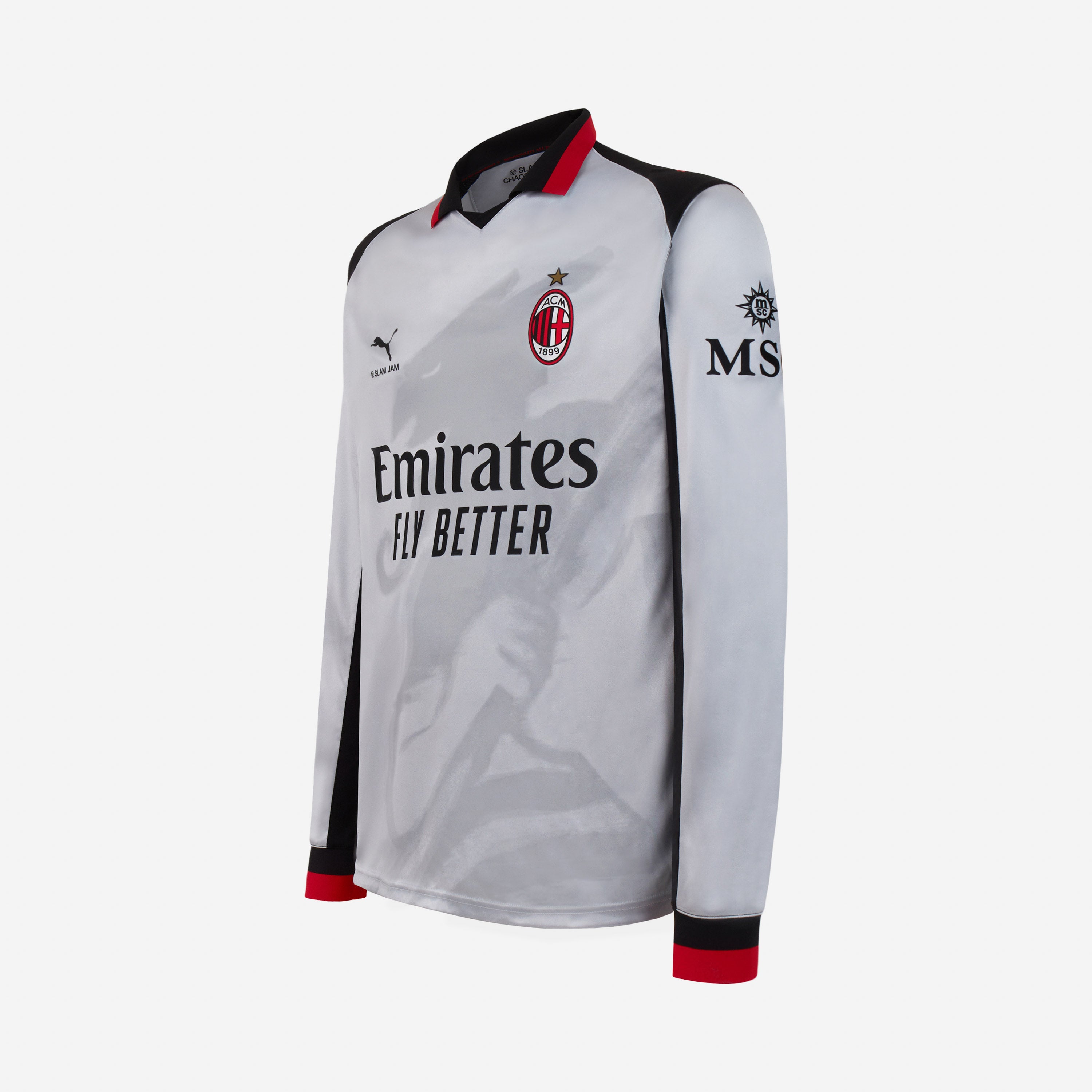 AC Milan x Slam Jam maglia gara argento manica lunga uomo
