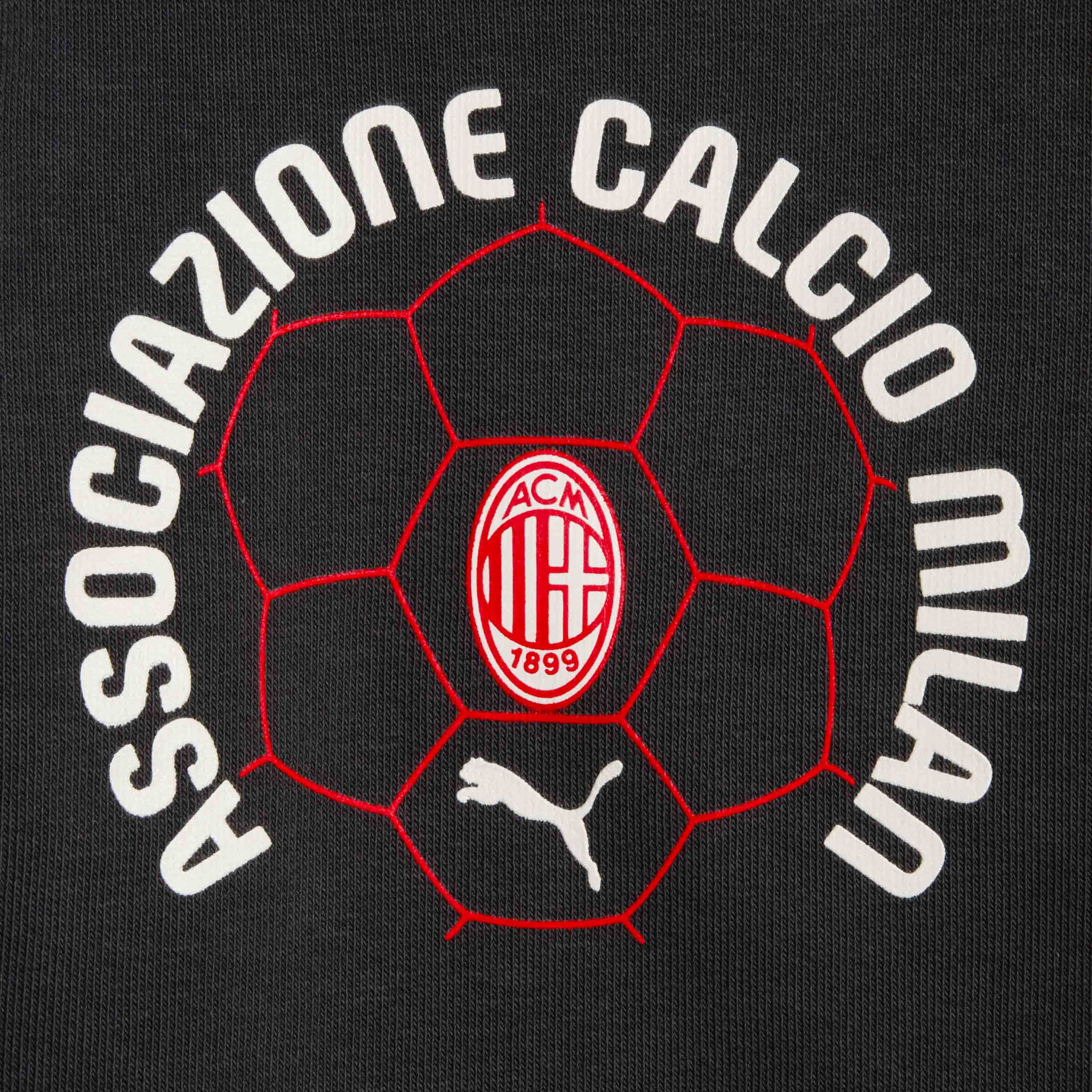 AC Milan Culture Tuta Baby Neonato Cotone Nera 3-24 Mesi