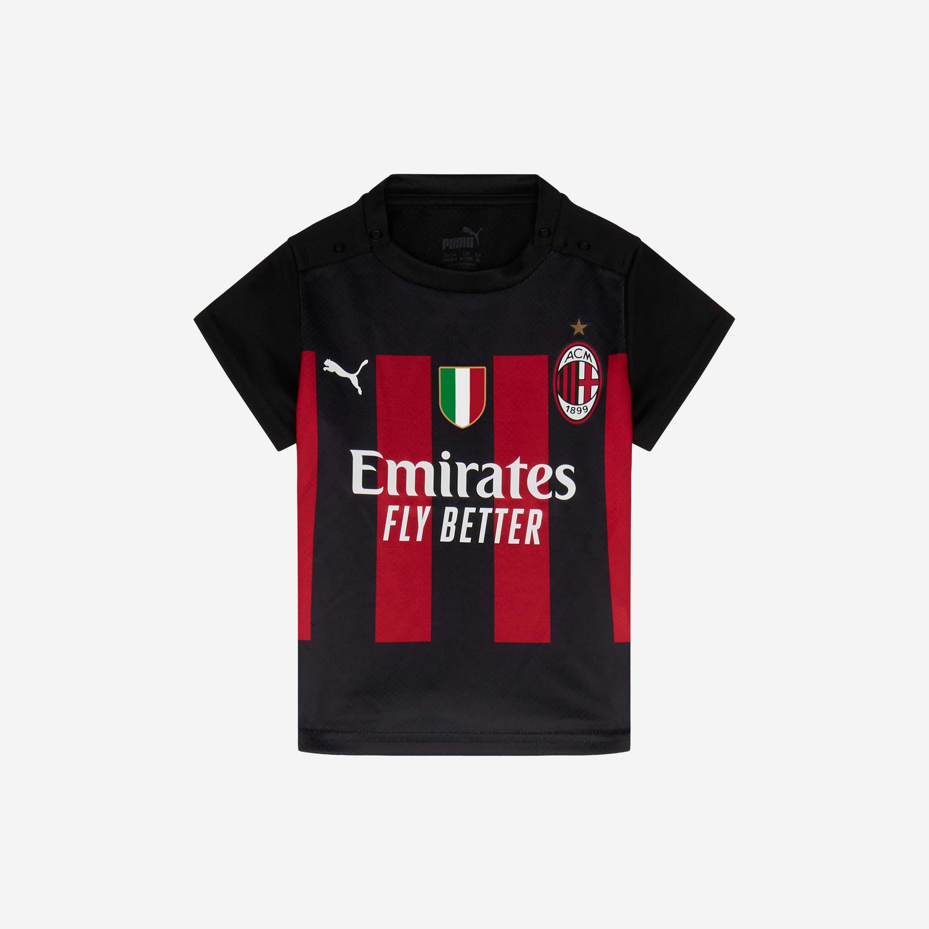 AC Milan Home 2022/23 kit neonato rosso nero 12 mesi