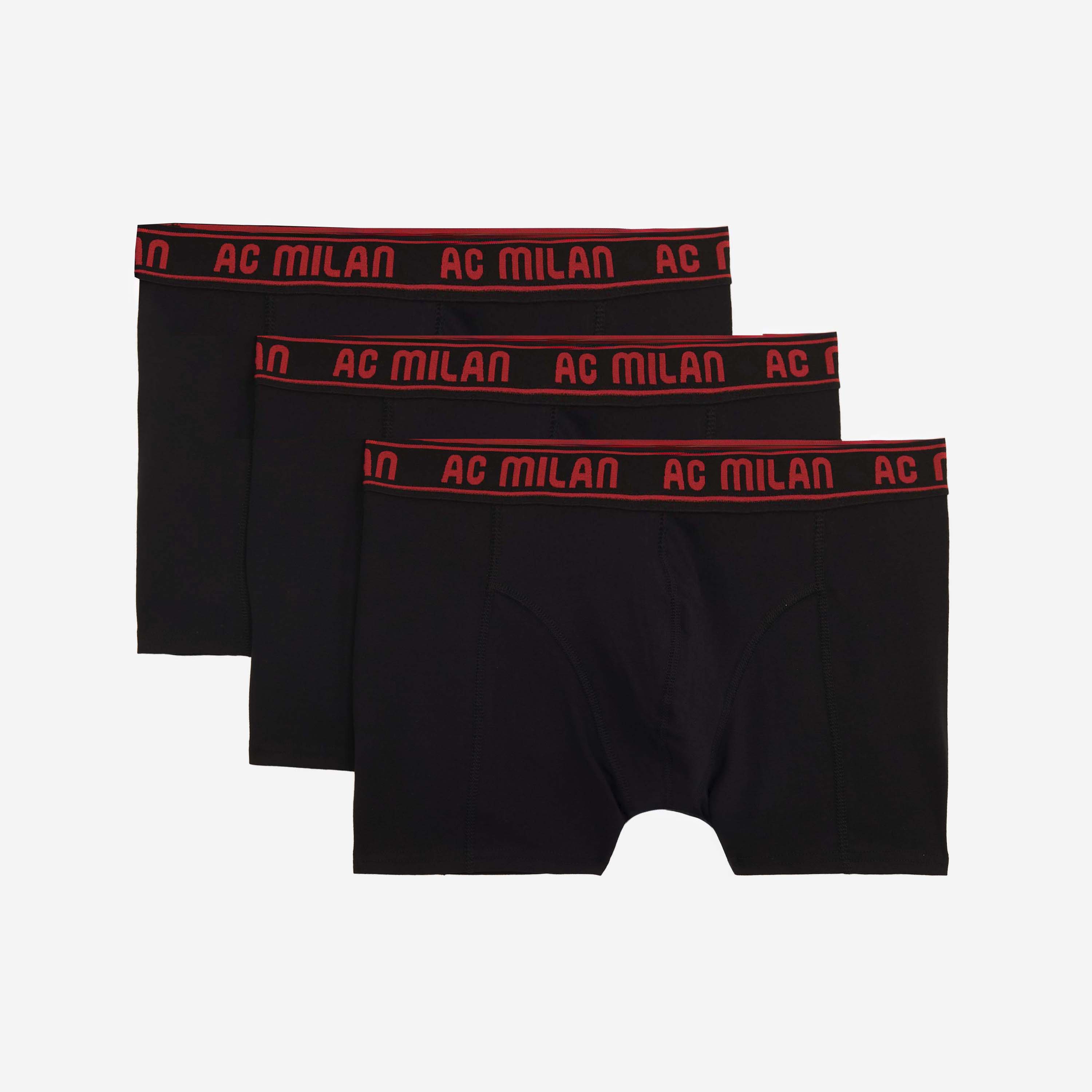 AC Milan Accessori set 3 boxer uomo neri cotone