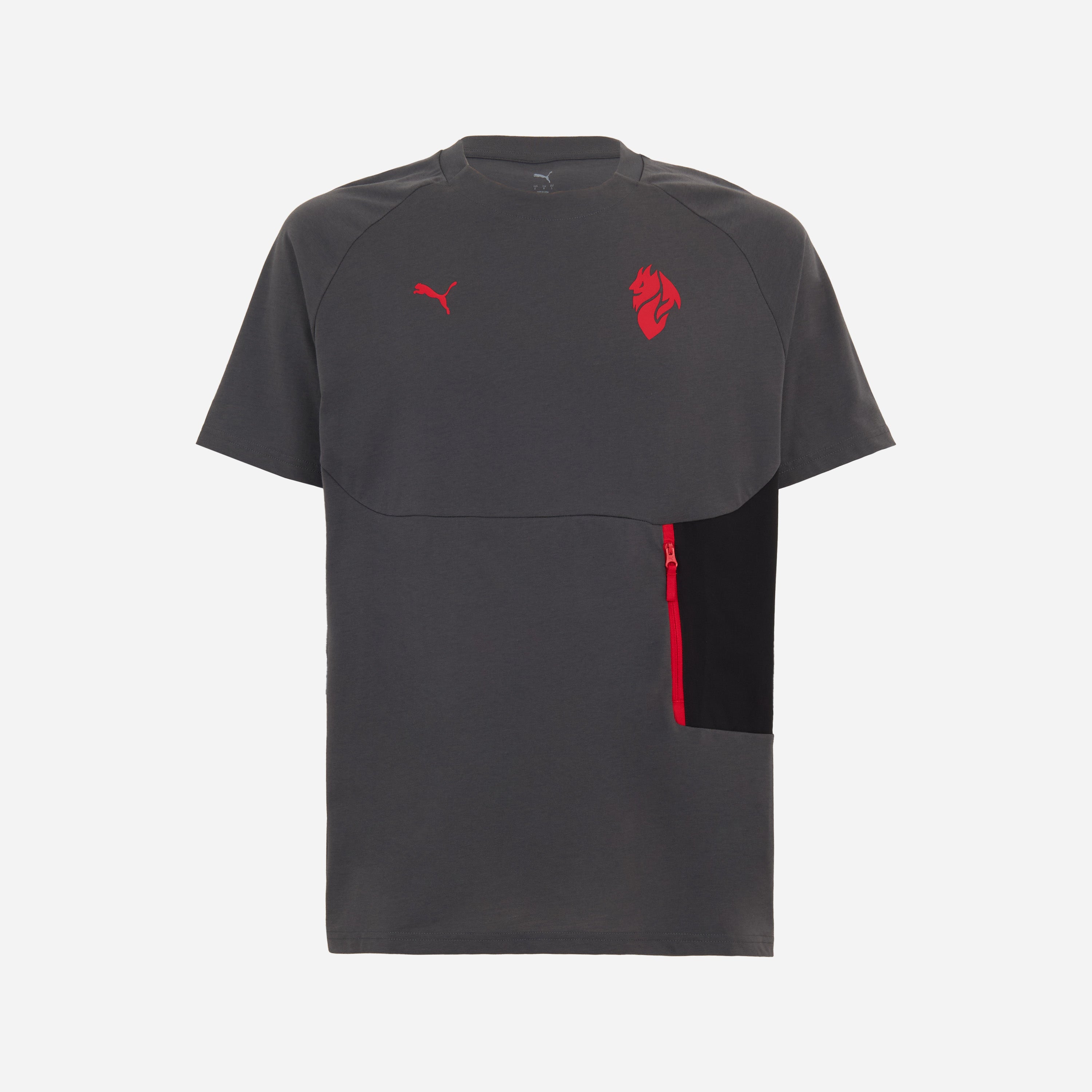 AC Milan Pumatech 2025/26 T-Shirt Grigia Uomo Manica Corta