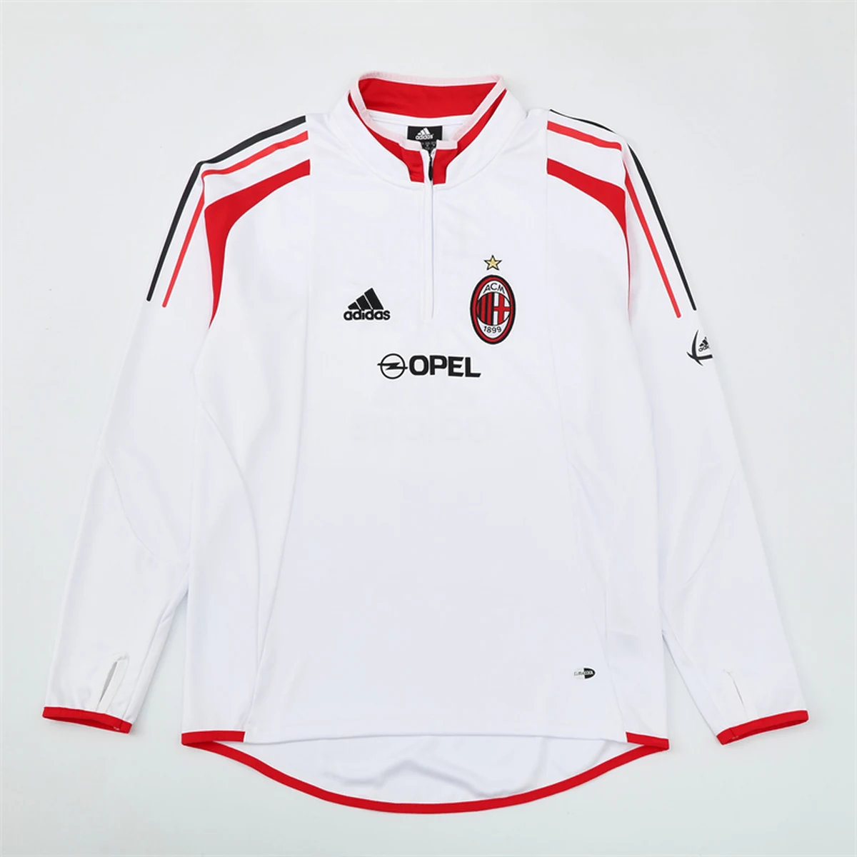 Milan 2004/05 felpa bianca retro mezza zip