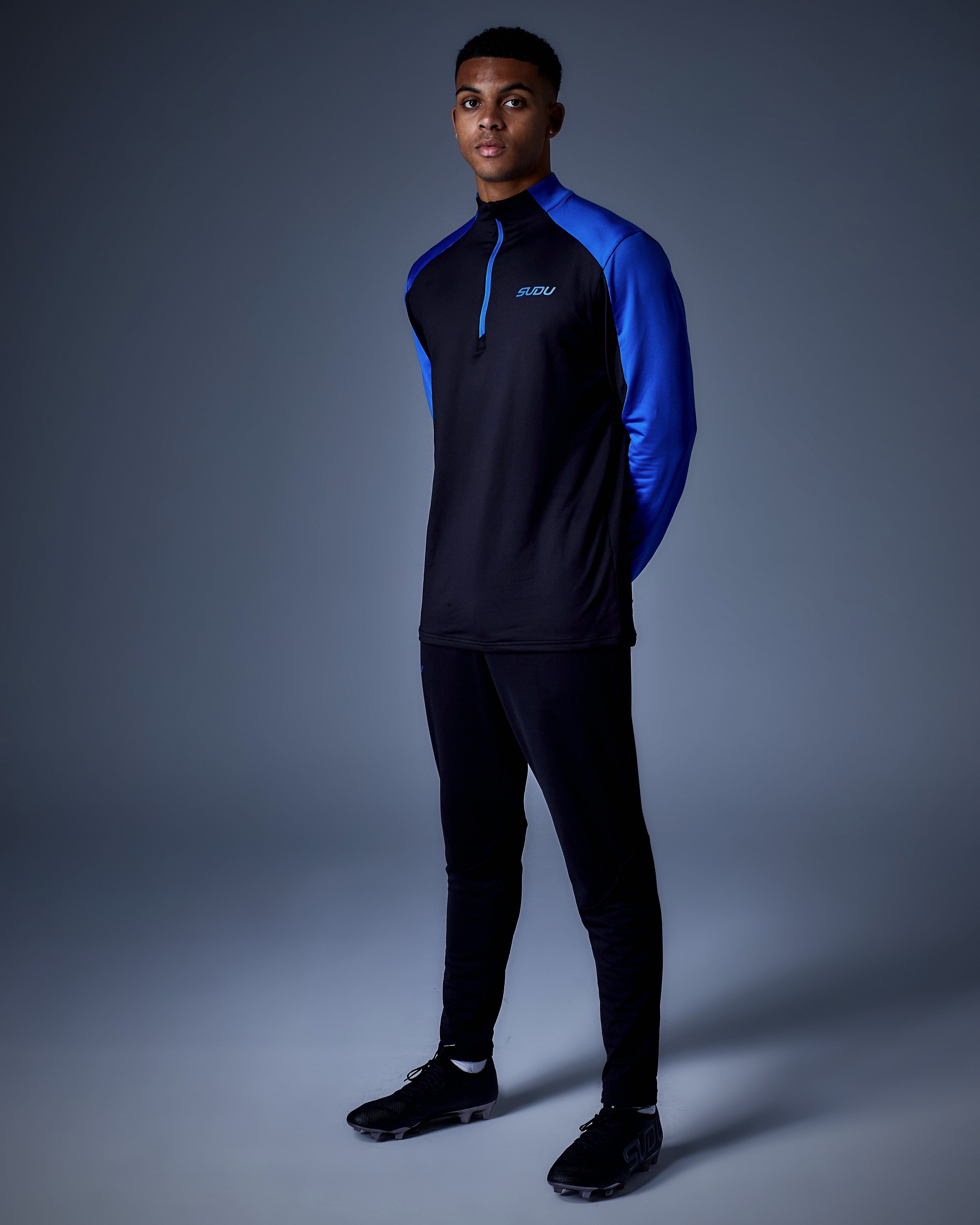 Wales SUDU SPZ 01 Play felpa zip blu nera