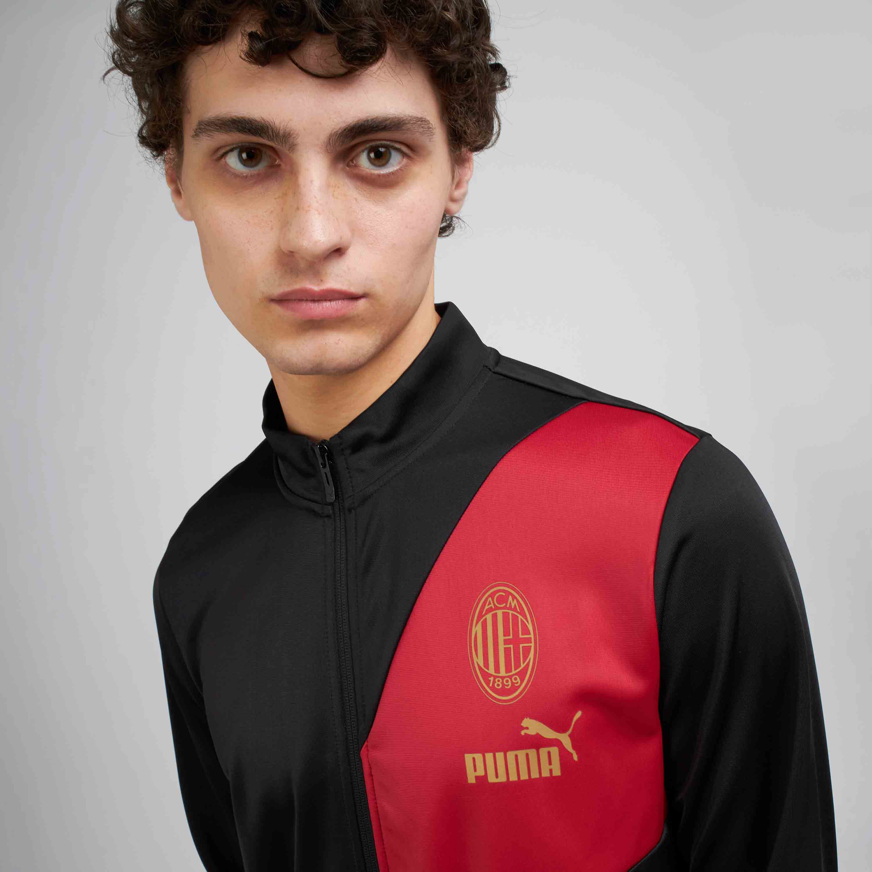AC Milan Culture felpa uomo zip girocollo fantasia