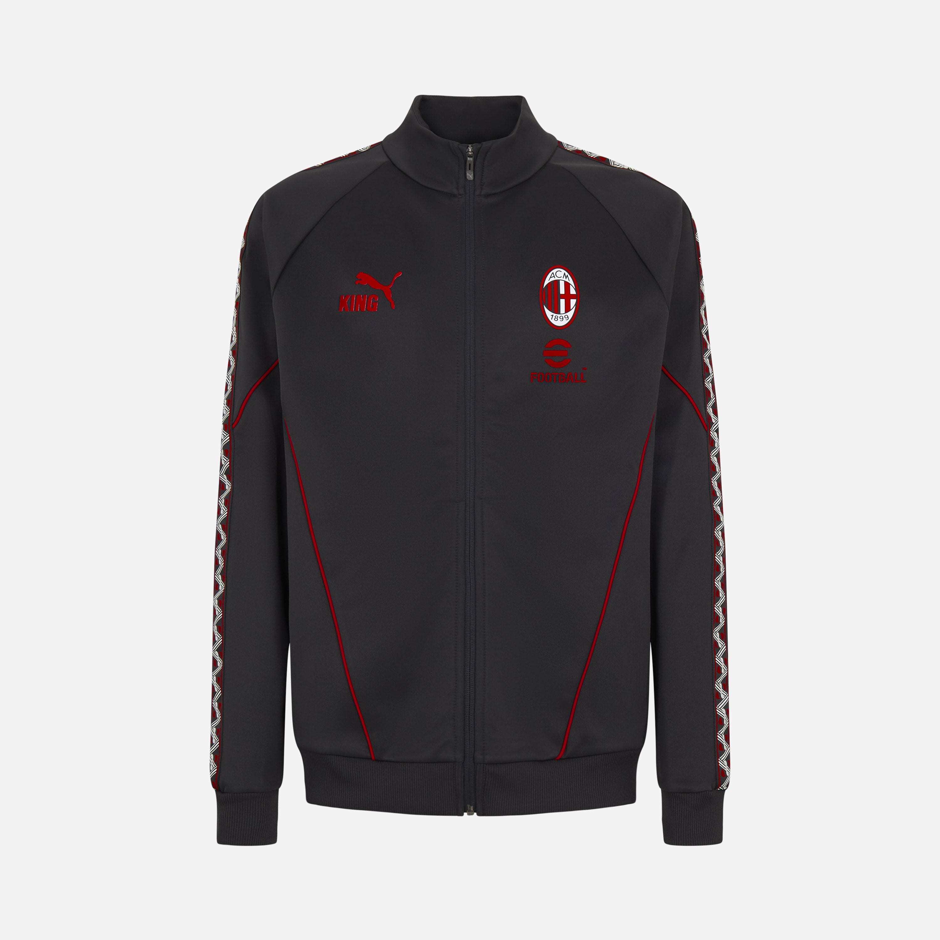 AC Milan King Giacca Grigia Zip Uomo taglia M poliestere