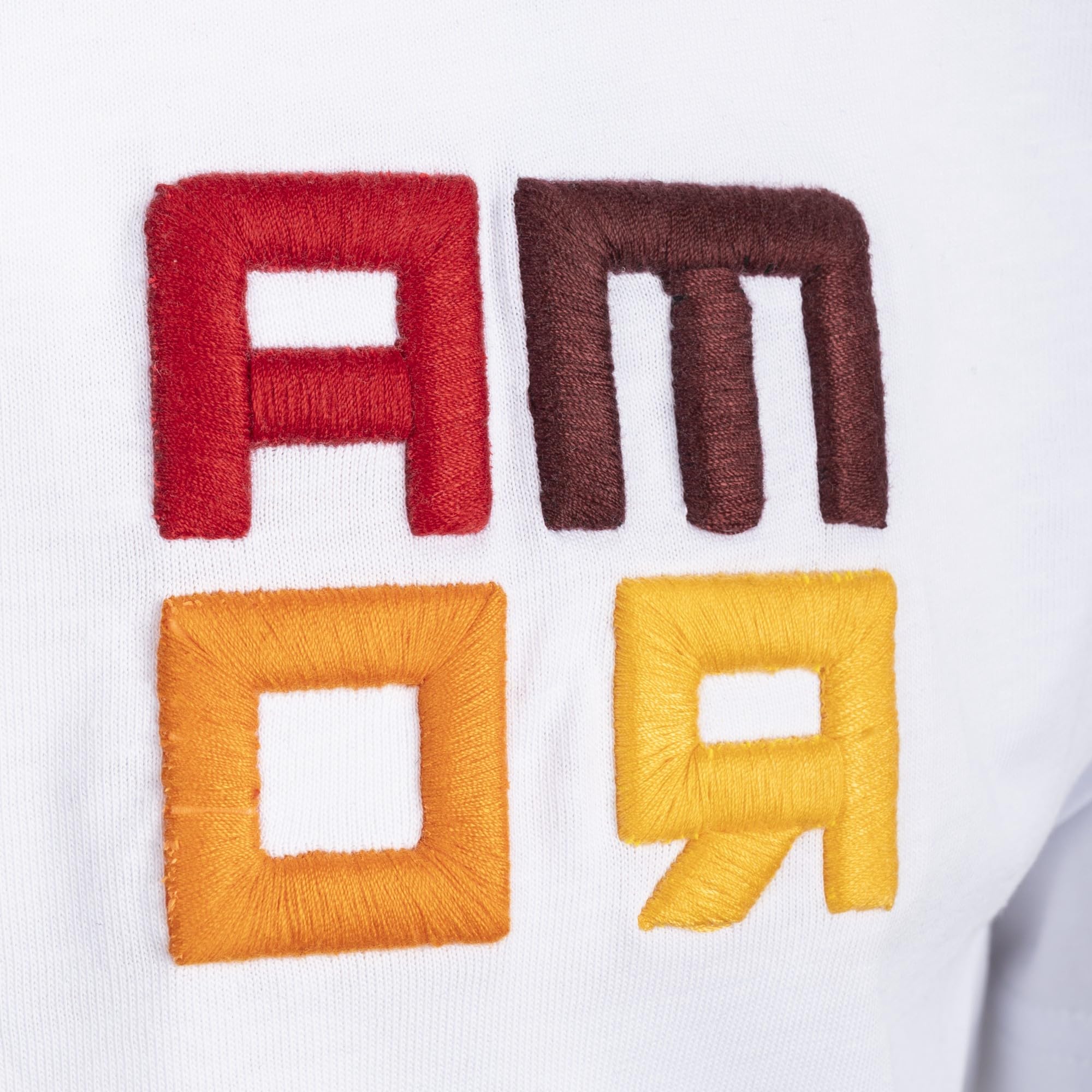 Roma Fanshop T-Shirt Ricamo RomaAmor Maglietta Ufficiale Cotone