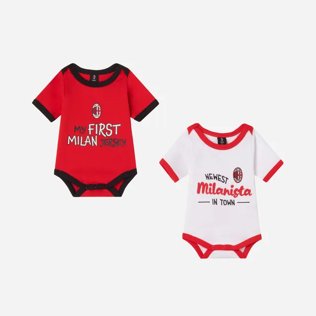 AC Milan Milanista Body Neonato Bianco Rosso Set
