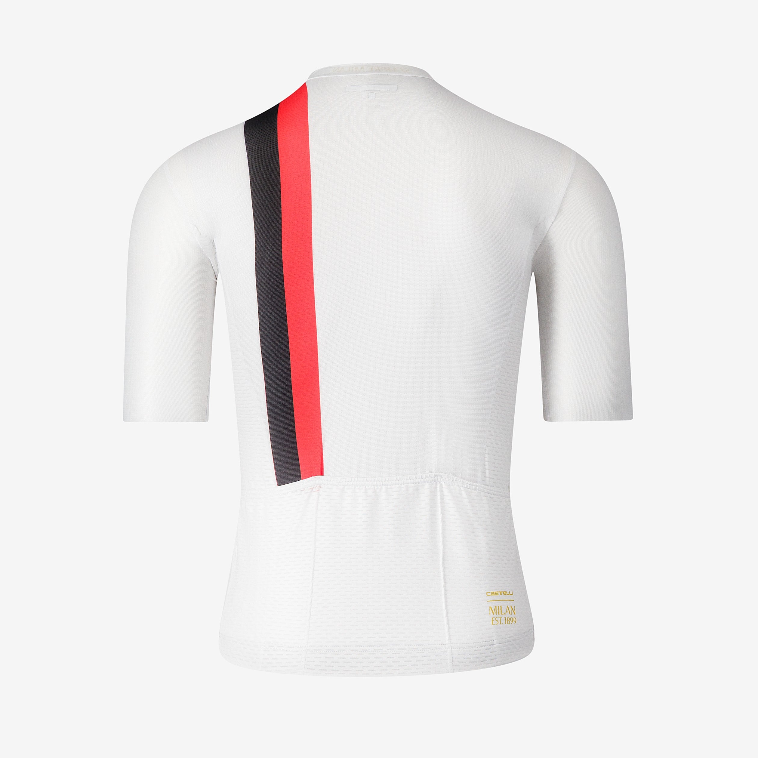 Castelli X AC Milan maglia ciclismo bianca zip YKK uomo