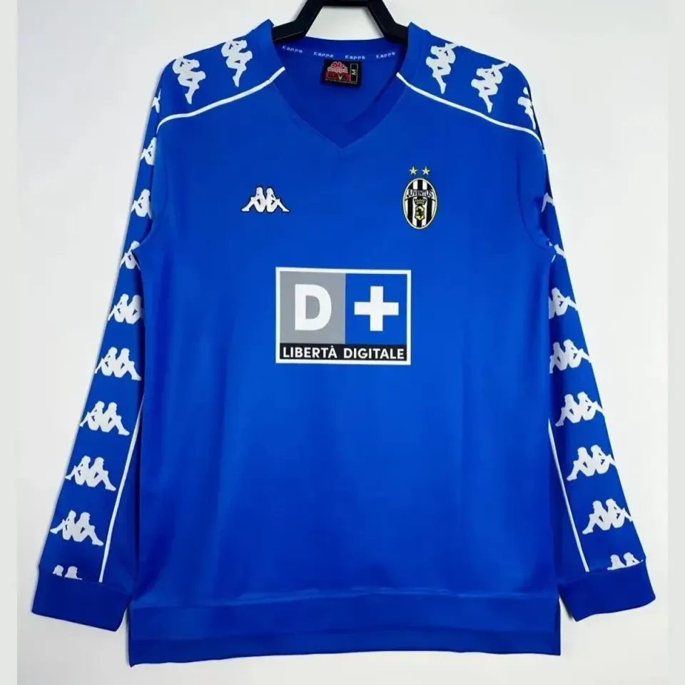 Tifoso Store Maglie da Calcio Juventus 1999/00 maglia blu manica lunga