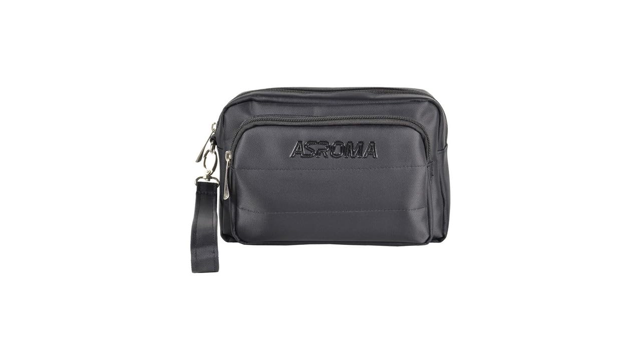 Roma Fanshop Accessori Pochette Tessuto AS Roma nera