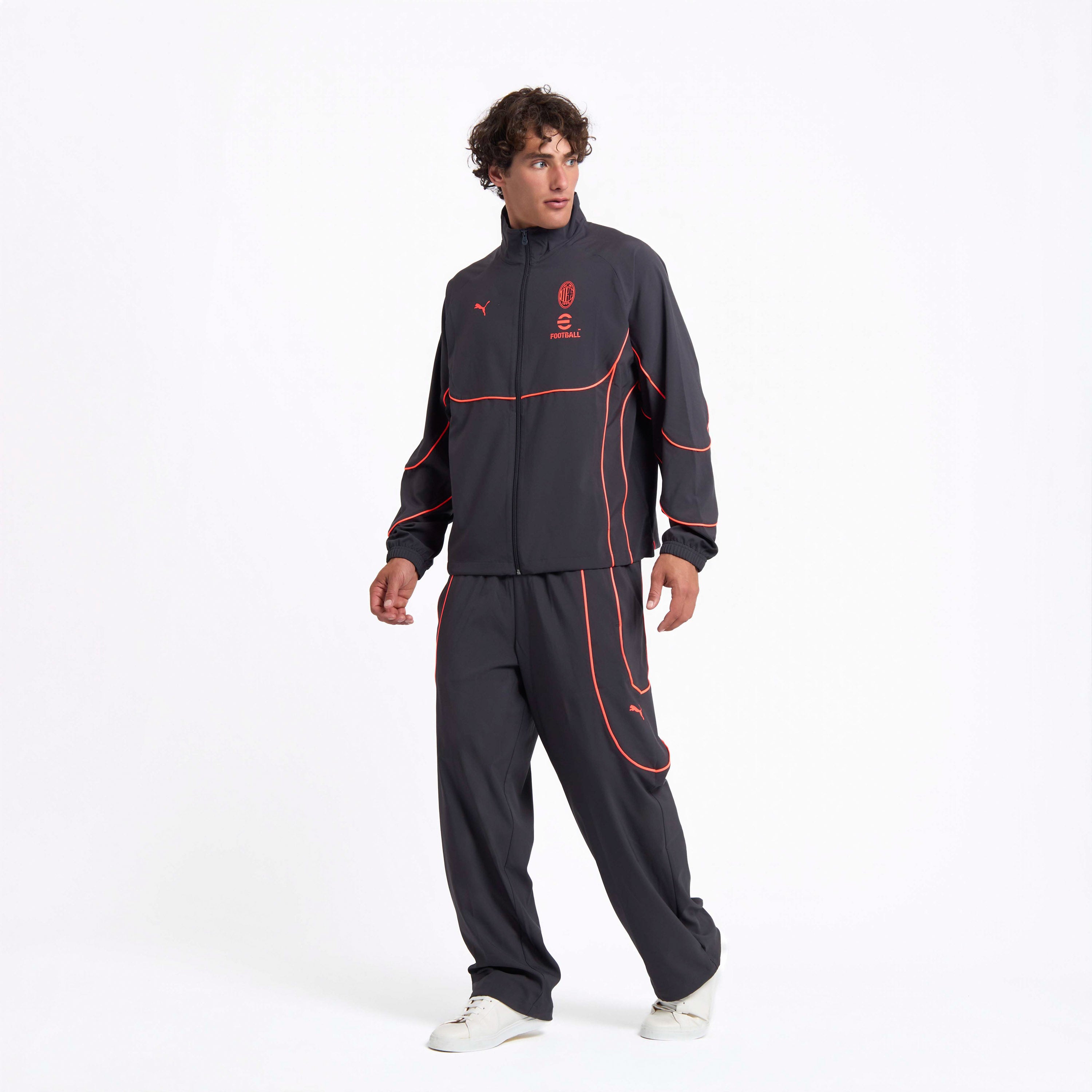 AC Milan Pumatech-X Pantalone Tuta Grigio Uomo