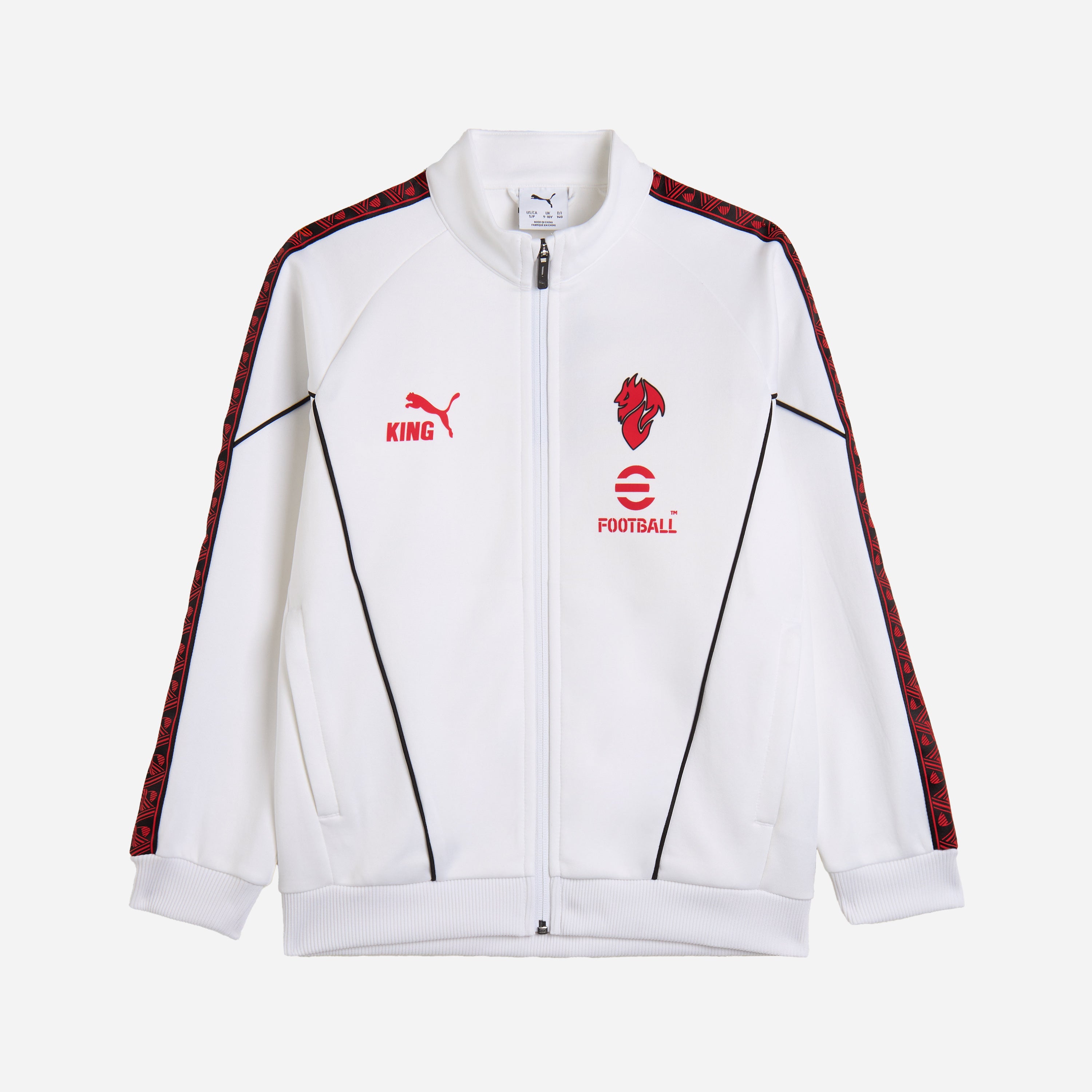 AC Milan King Collection Giacca Bambino Bianca Zip