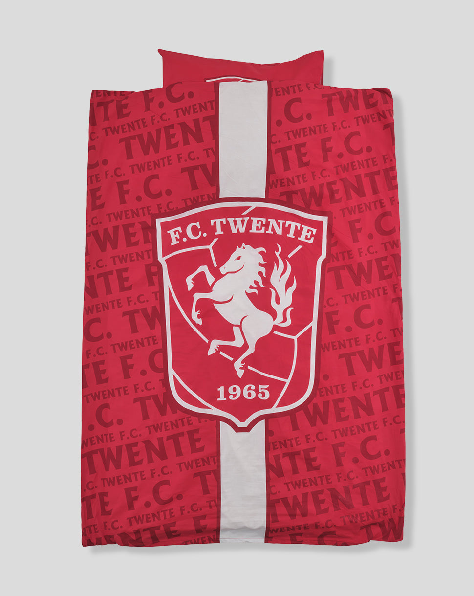 FC Twente Accessoires copripiumino singolo rosso/bianco logo