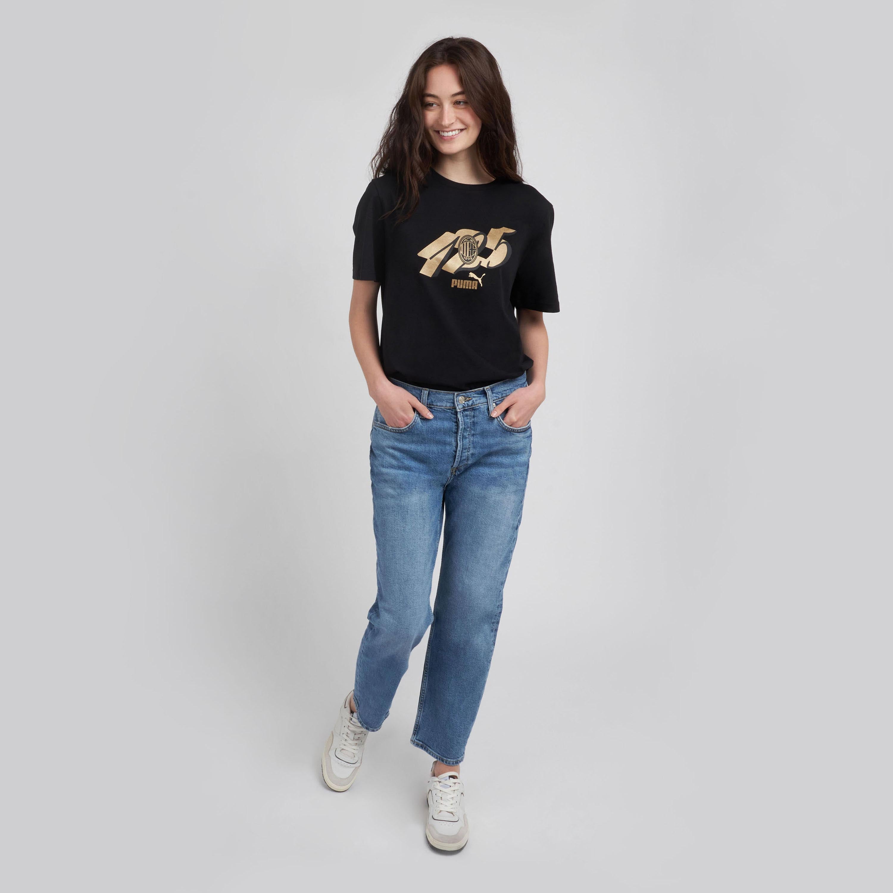 AC Milan 125th Anniversary Culture t-shirt nera uomo oro