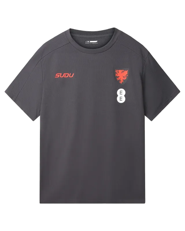 Wales Travel maglia SUDU 2026-28 Staff nera traspirante