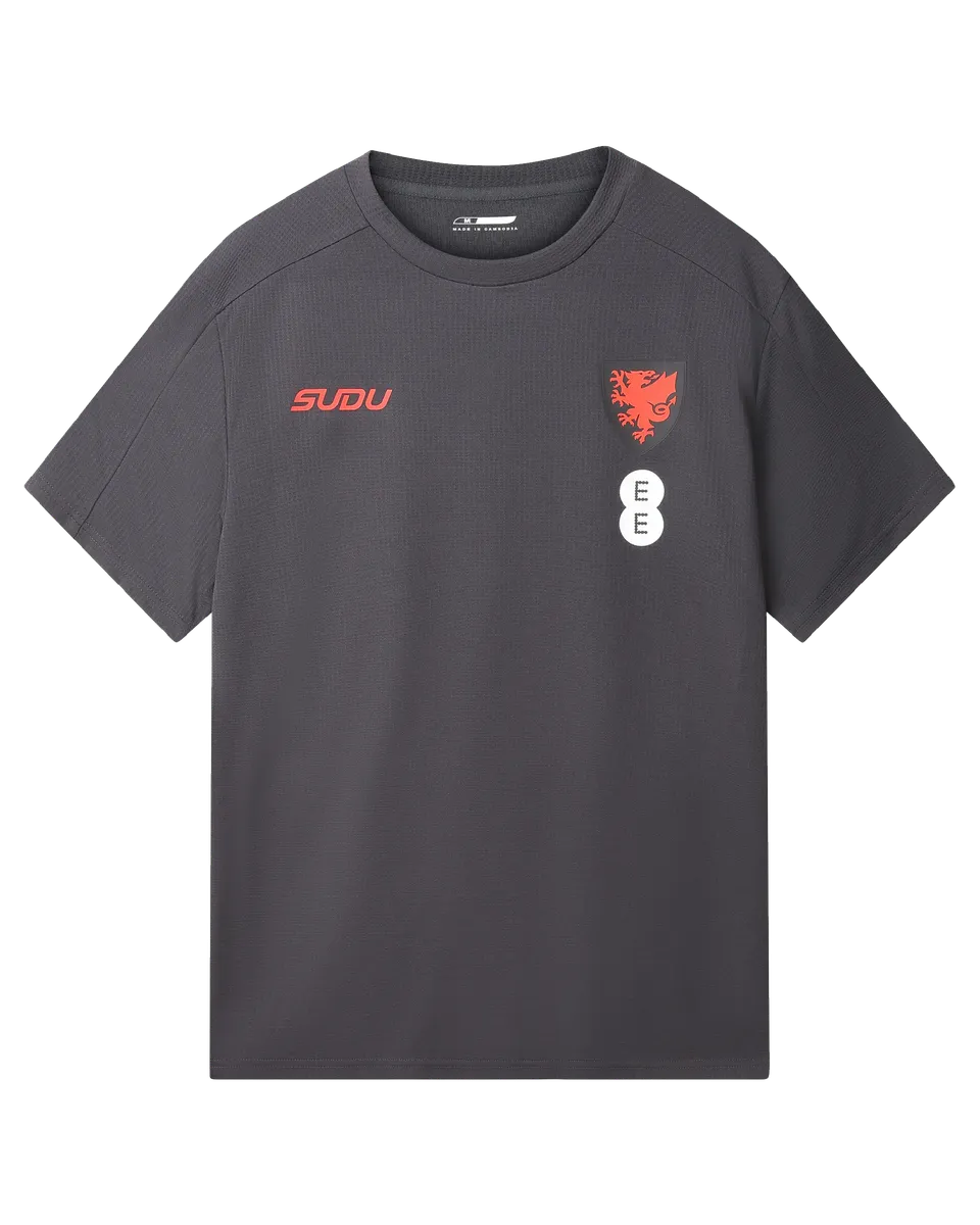 Wales Travel maglia SUDU 2026-28 Staff nera traspirante