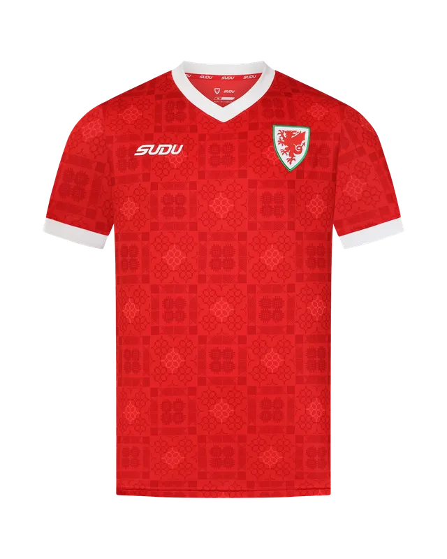 Wales Home Kit SUDU 2026-28 maglia rossa adulto L