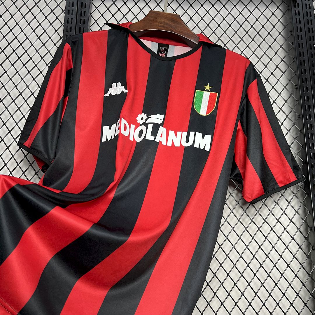 Tifoso Store Milan 1988/89 maglia da calcio rosso nera