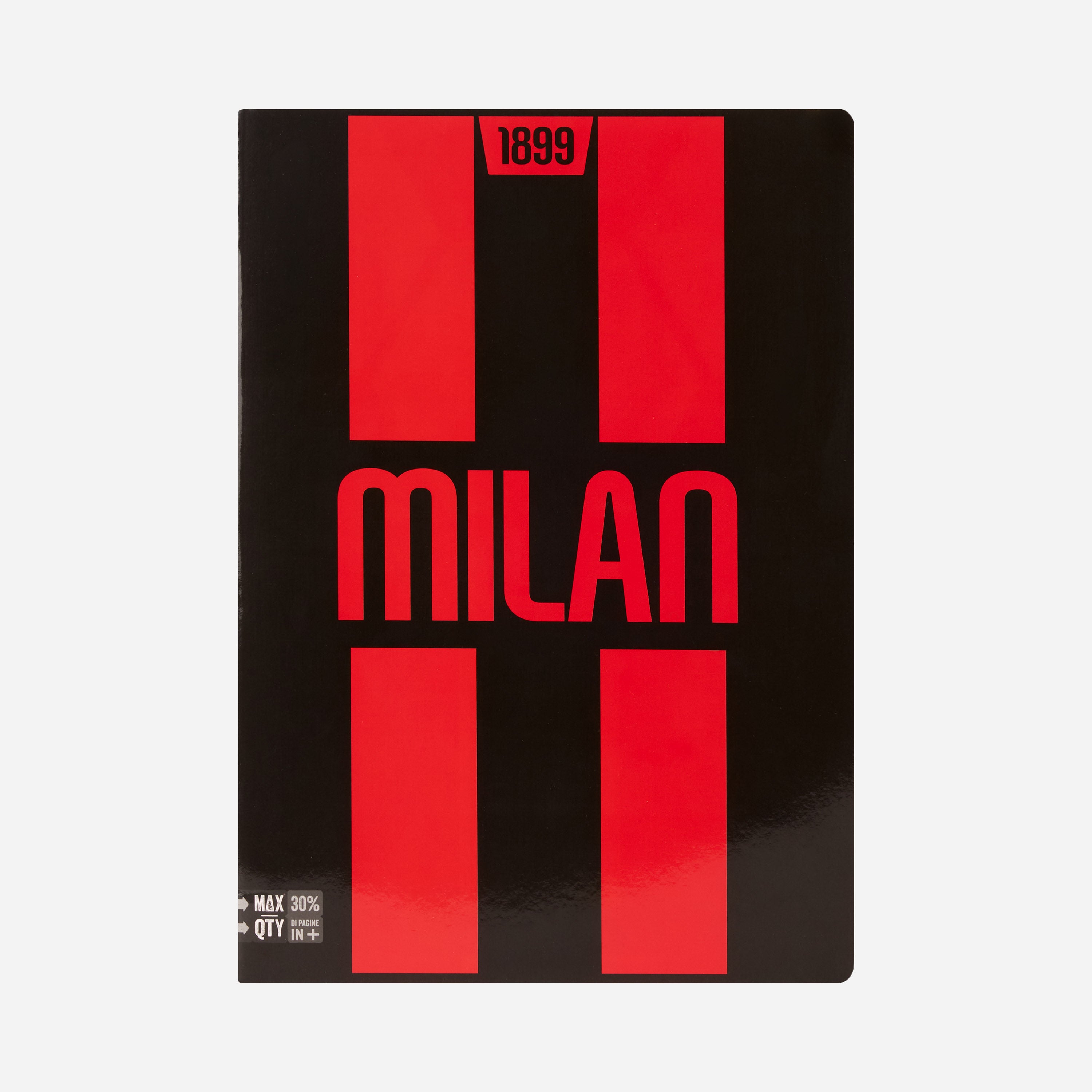 AC Milan Quaderno a Quadretti Rossonero 96 Pagine