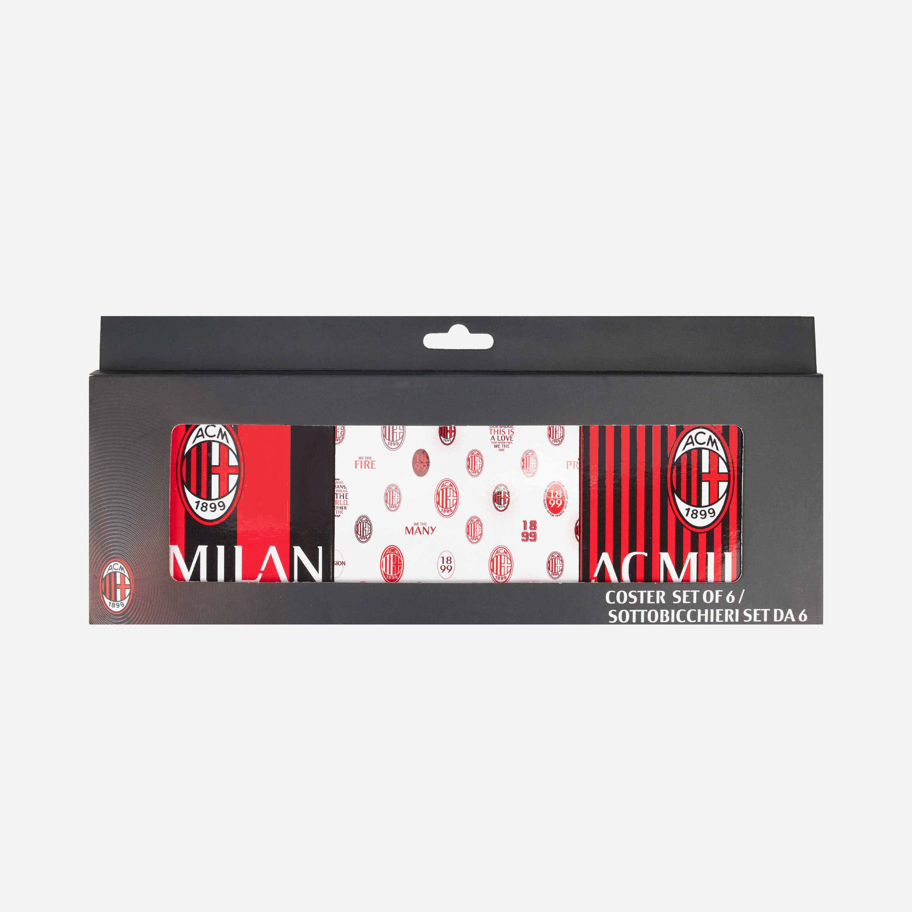 AC Milan Coaster Set sottobicchieri 6 pezzi
