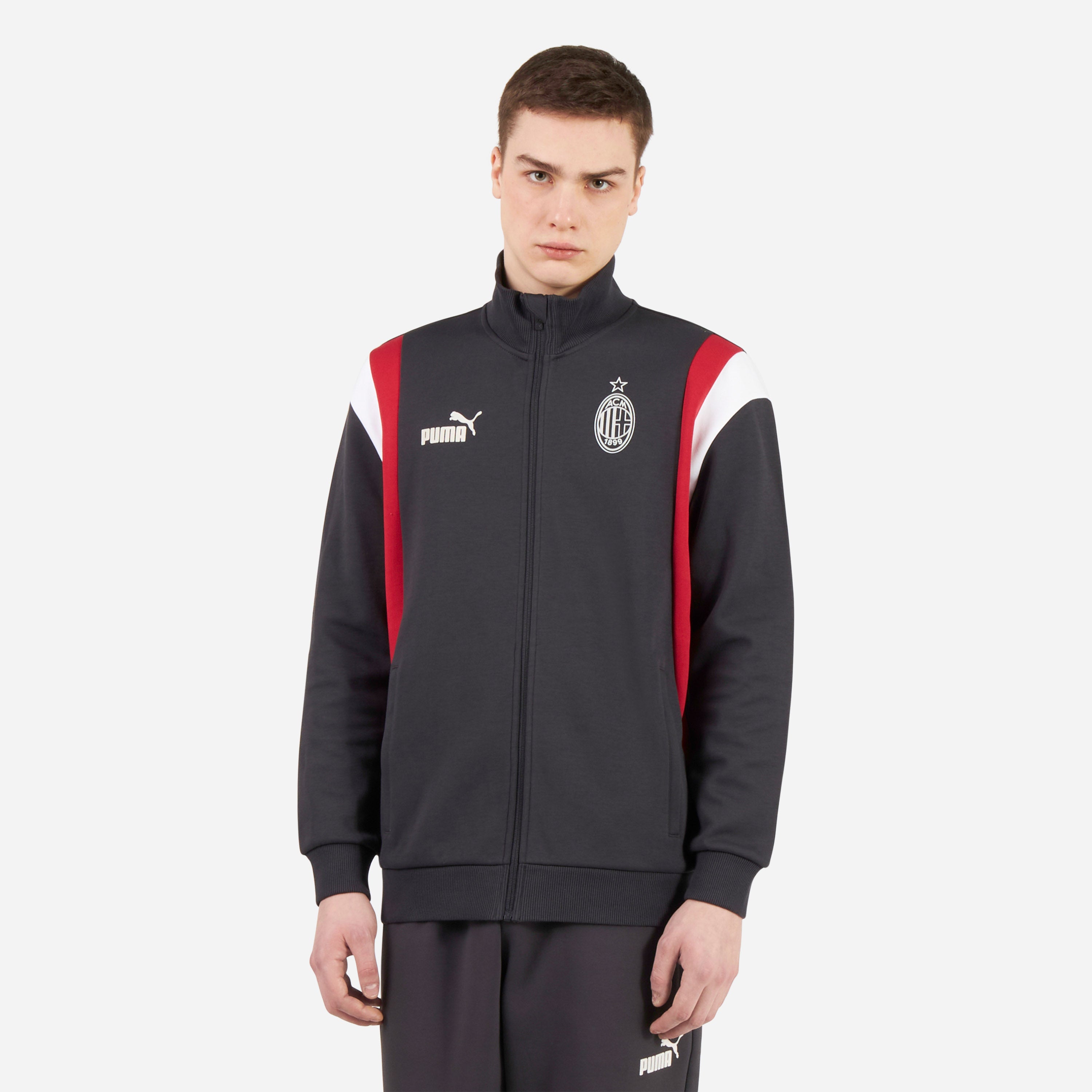 AC Milan Archive Collection Zipped Hoodie felpa zip uomo