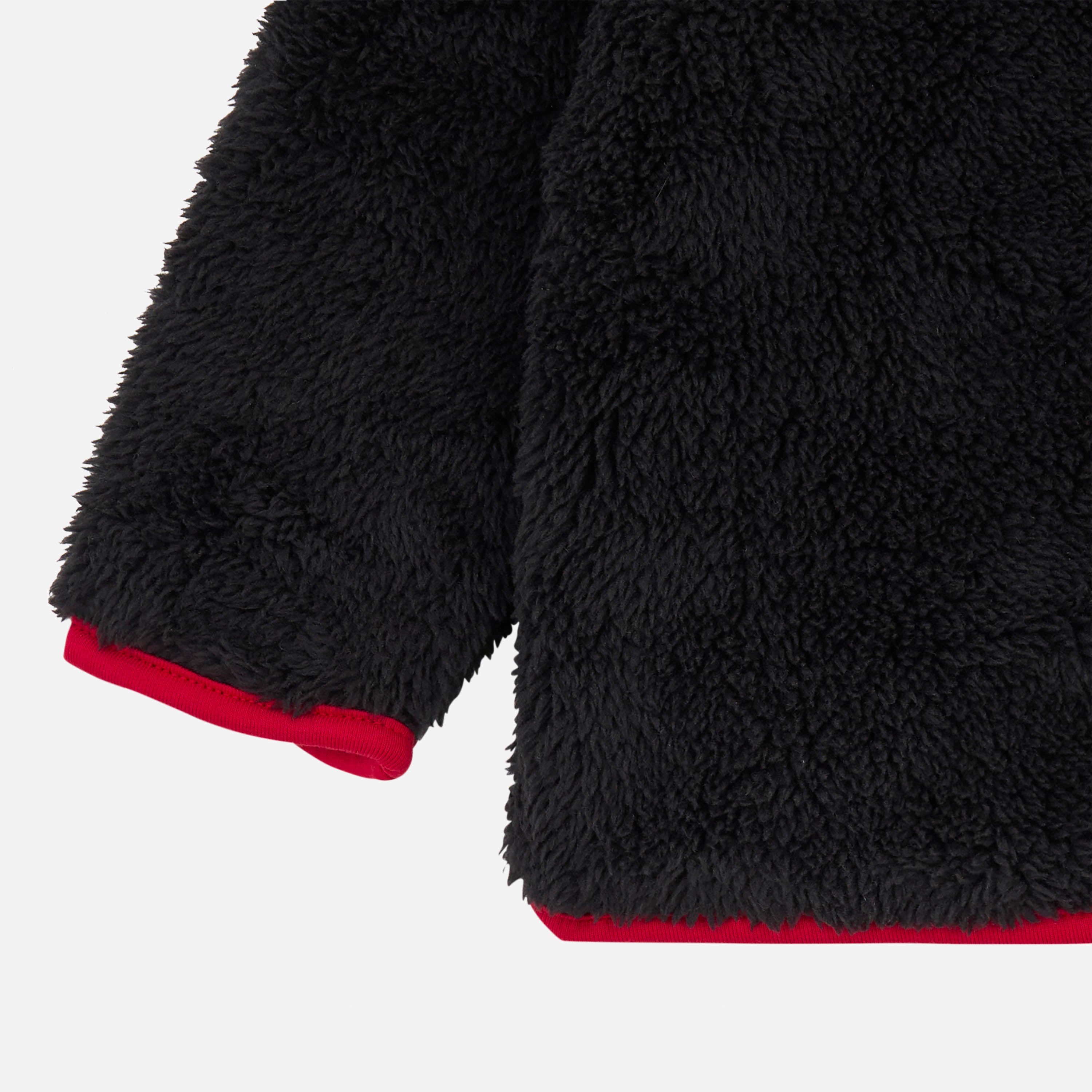 AC Milan Newborn giacca teddy neonato nera cappuccio orsetto