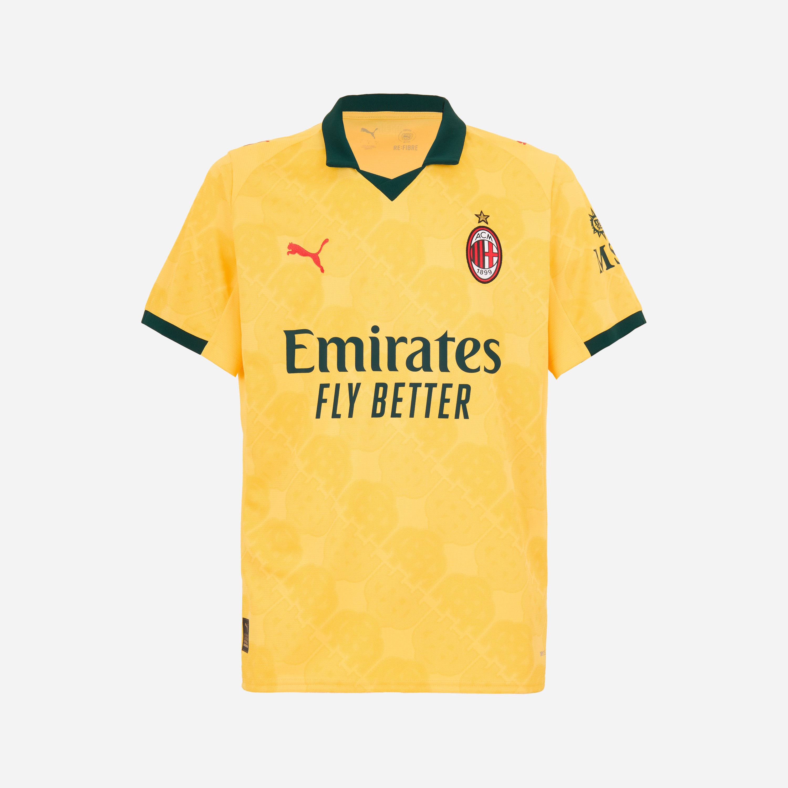 AC Milan Kit Gara 2025/26 Maglia Third Uomo Gialla