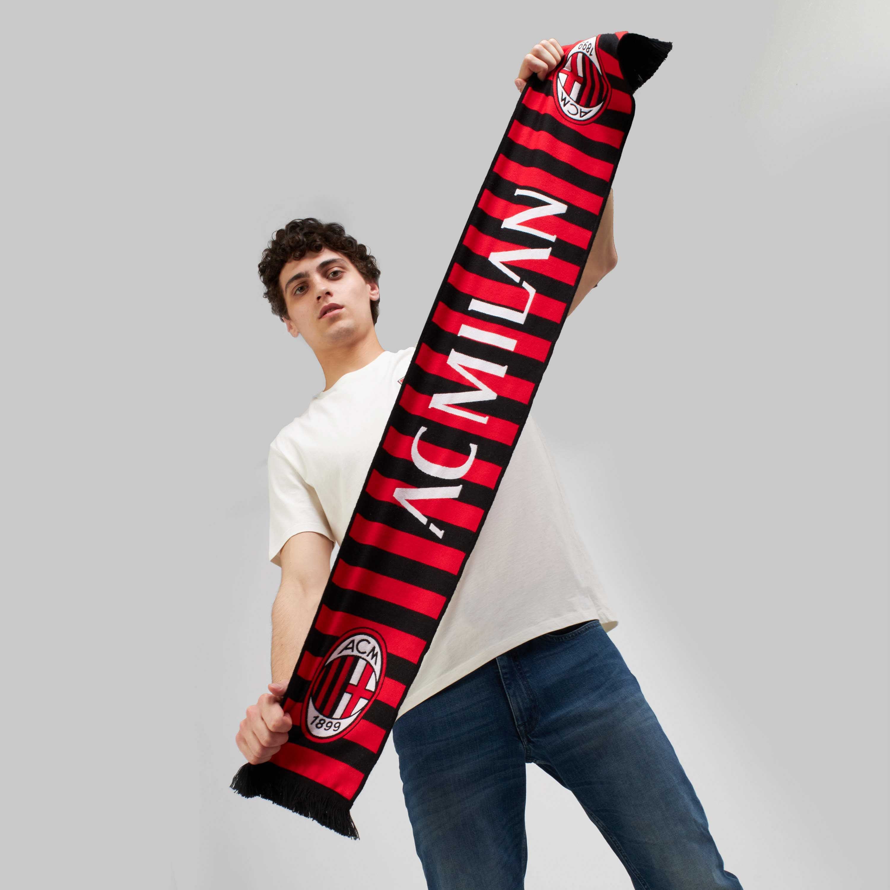 AC Milan Stripes sciarpa rossonera con logo
