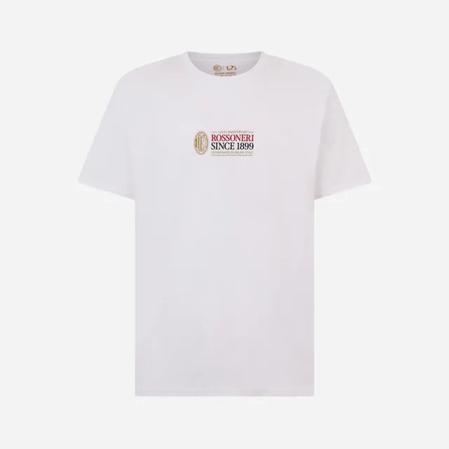 AC Milan Rossoneri Since 1899 T-Shirt bianca taglia M cotone